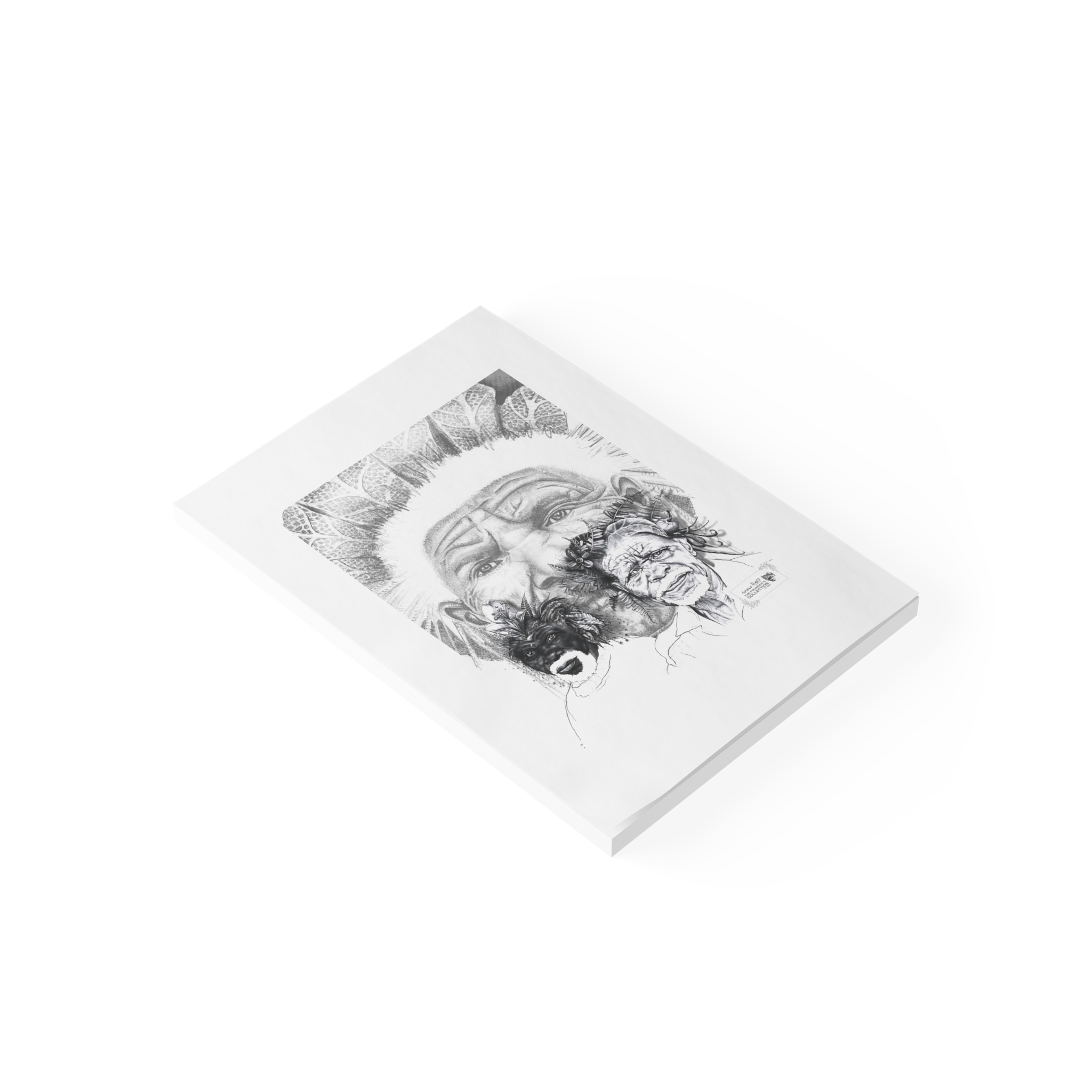 Post-it Note Pad — Pencil Portrait of Indigenous Elders (Sketch Art Sticky Notes) - Image 14