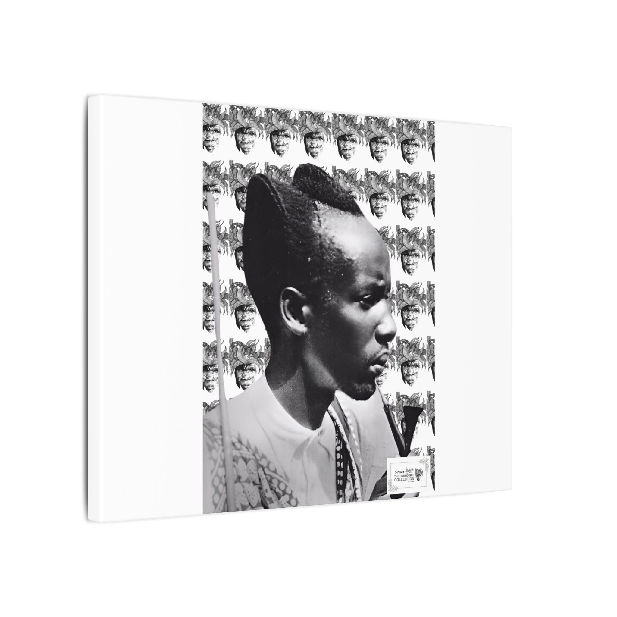 Matte Canvas Print — Black & White Portrait Art (Stretched) - Image 134
