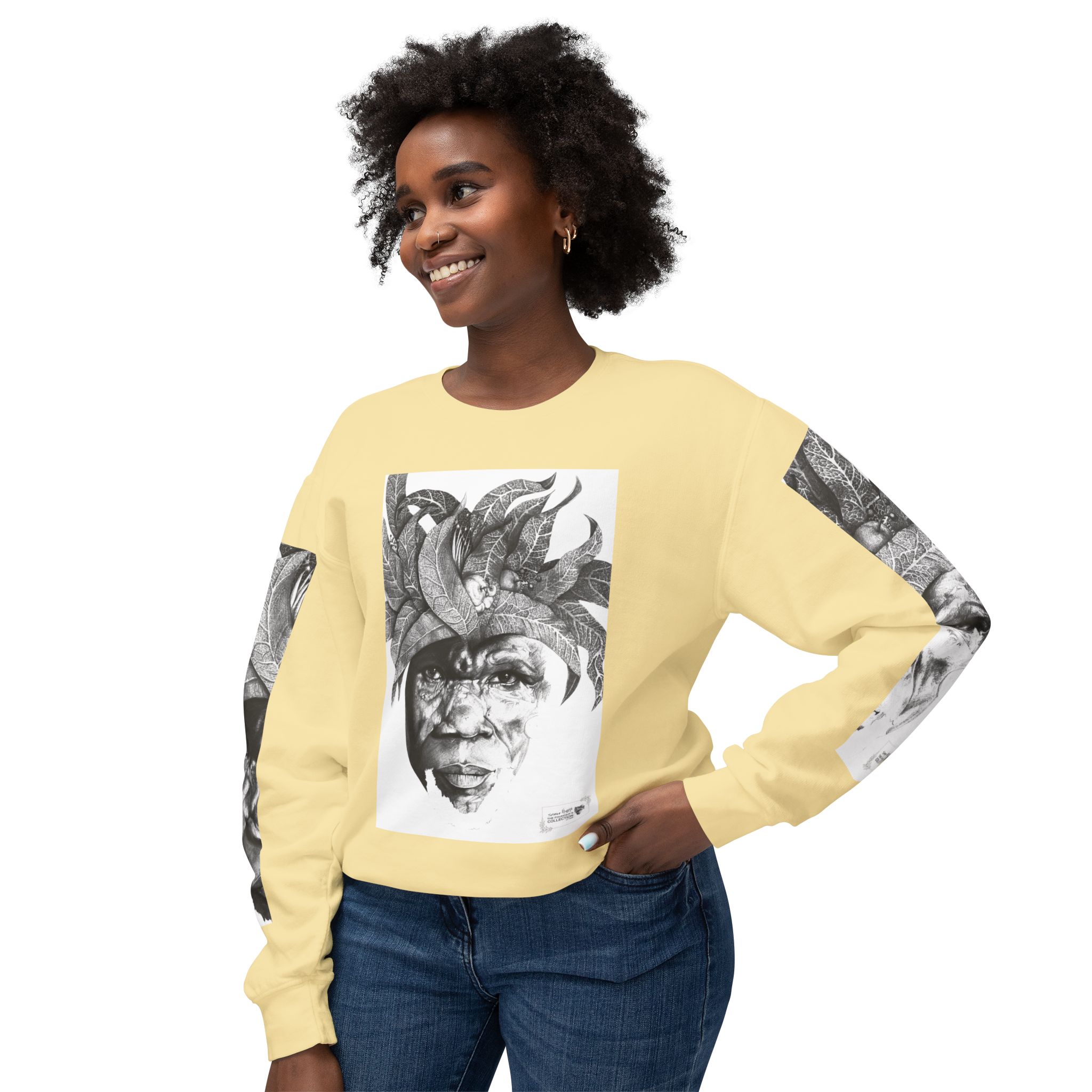 The Original Sunman: Softness & Sustainable Vision - Unisex Lightweight Crewneck Sweatshirt - By Siphiwe Ngwenya - Image 23