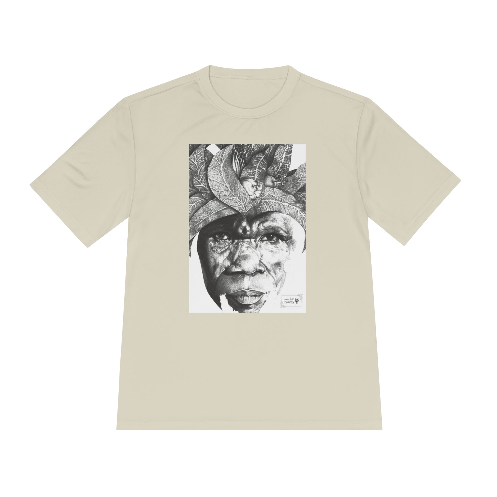 Portrait Graphic Tee — Tribal Headdress Black & White Art - Image 33