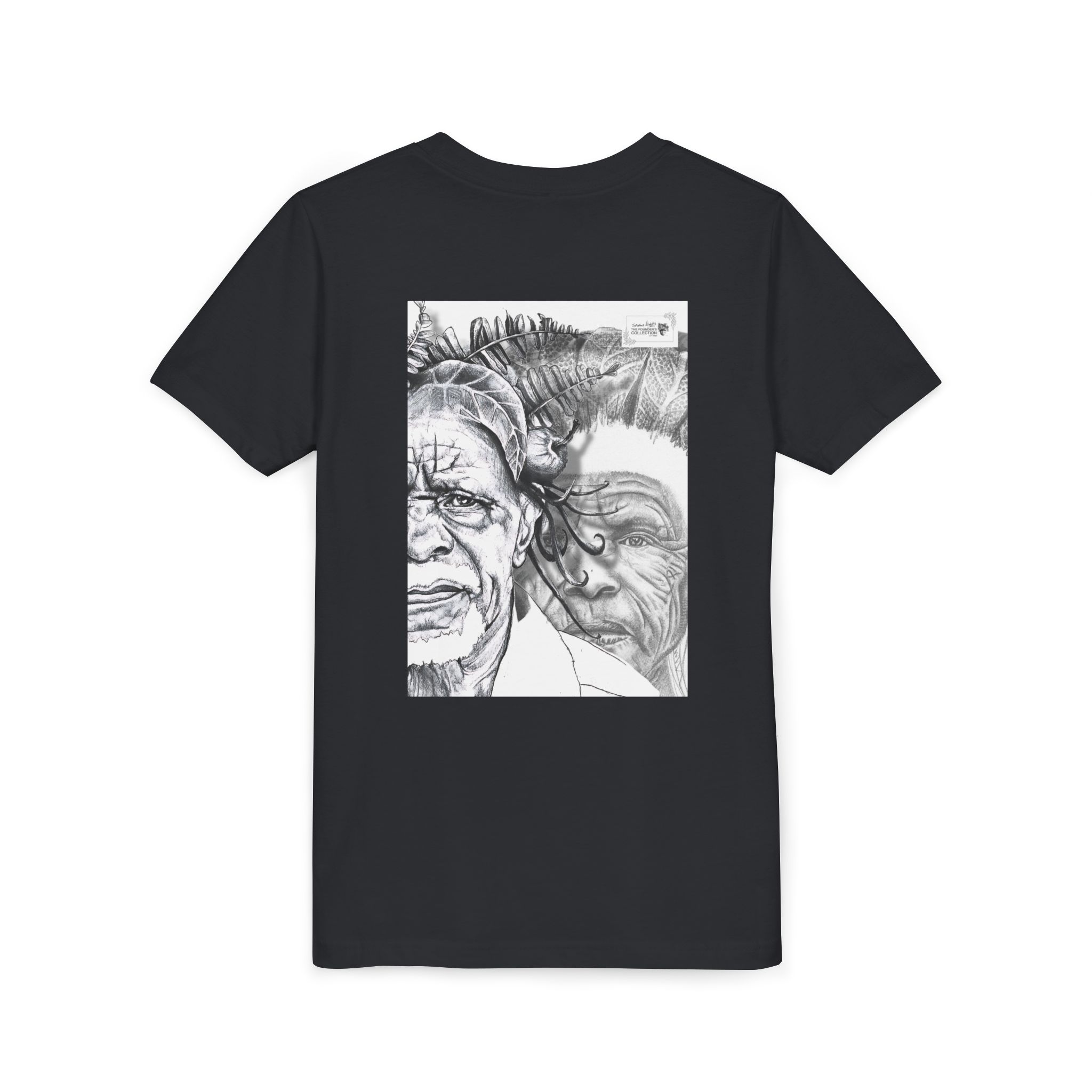 Youth Tee – Monochrome Dual-Face Sketch Graphic - Image 40