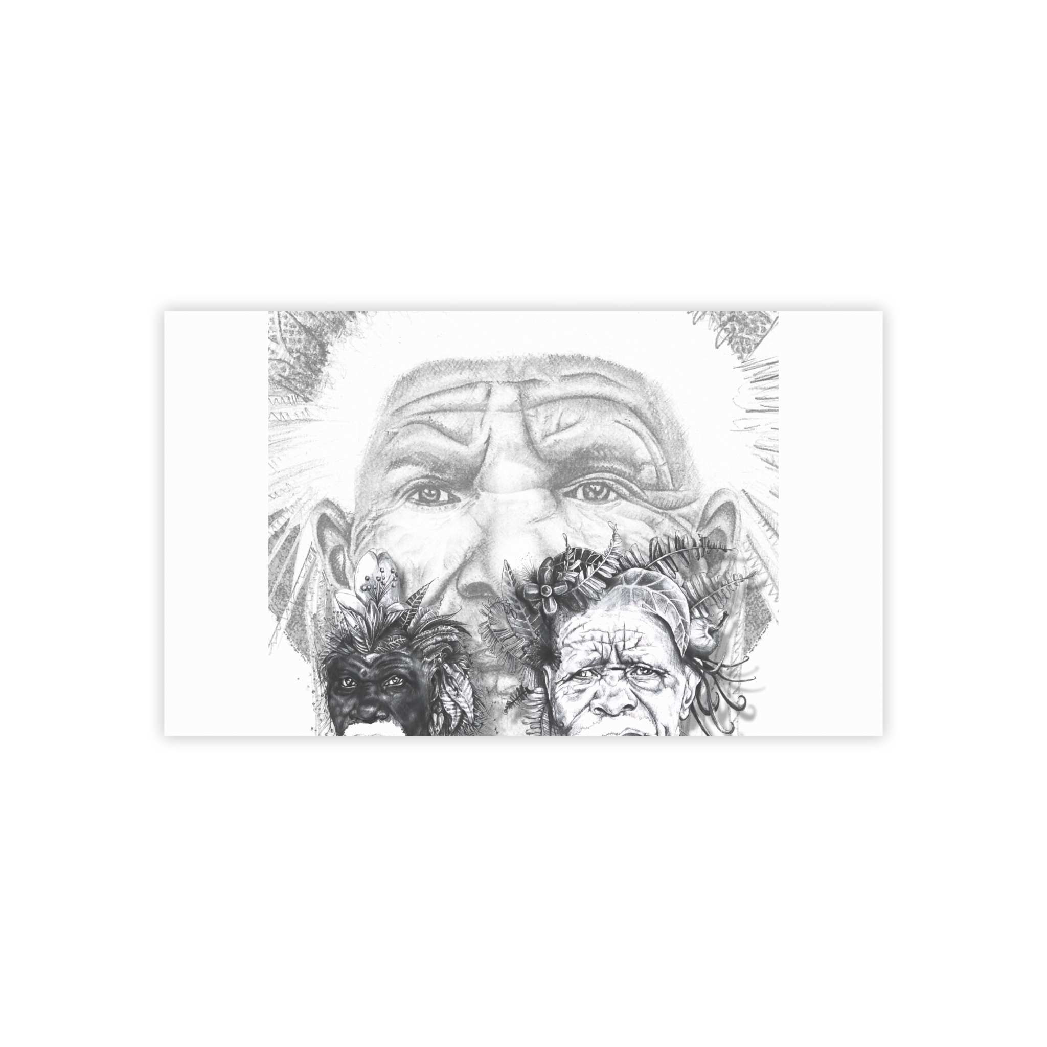 Post-it Note Pad — Pencil Portrait of Indigenous Elders (Sketch Art Sticky Notes) - Image 25