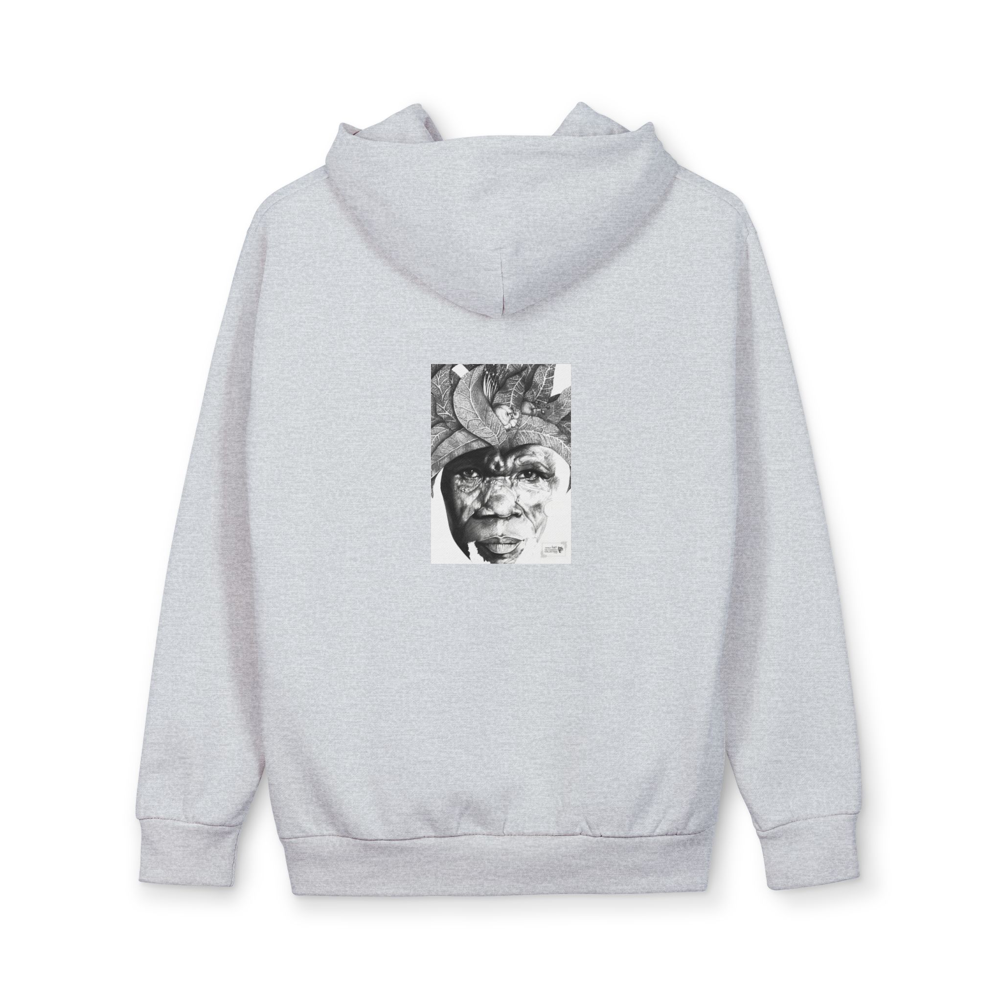 Artistic Face Hoodie — Black & White Surreal Portrait Pullover - Image 5