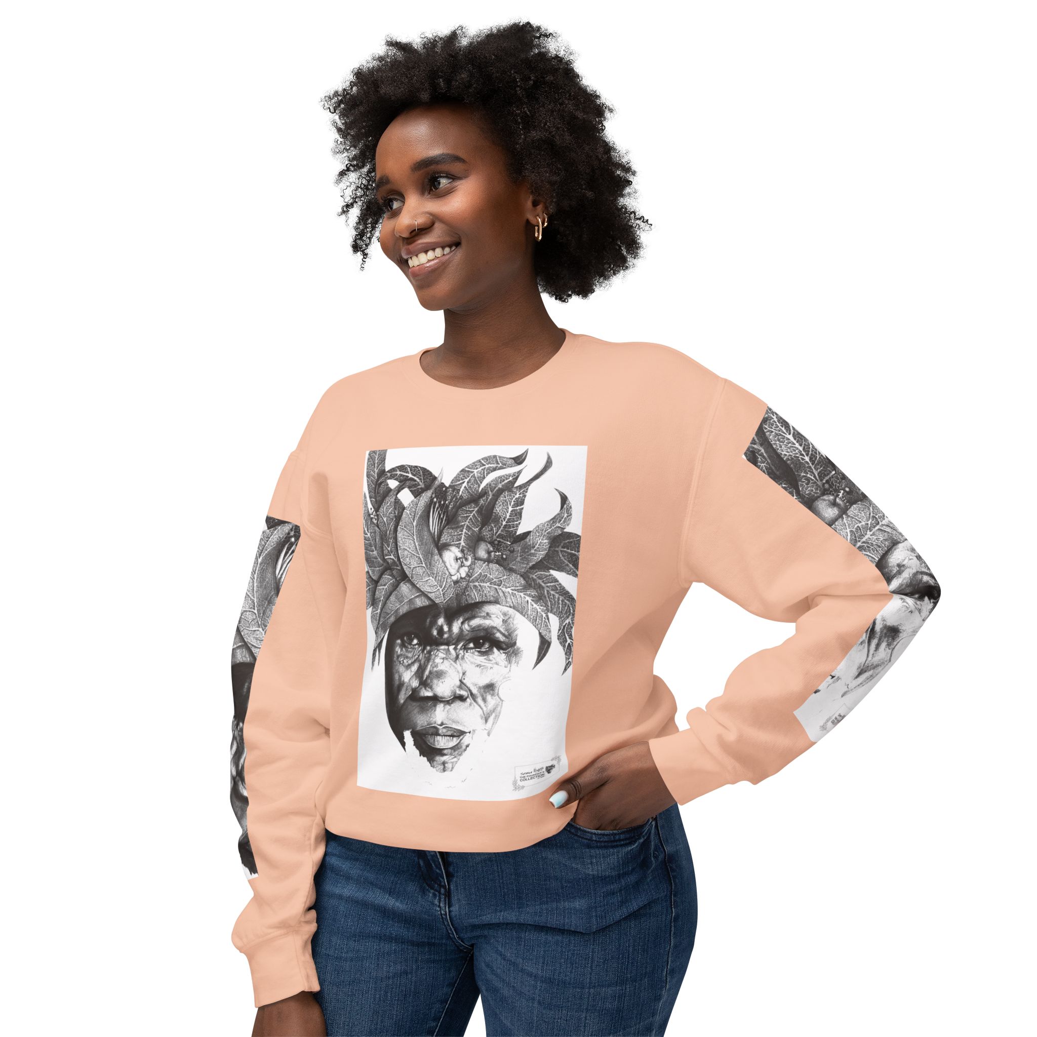 The Original Sunman: Softness & Sustainable Vision - Unisex Lightweight Crewneck Sweatshirt - By Siphiwe Ngwenya - Image 11