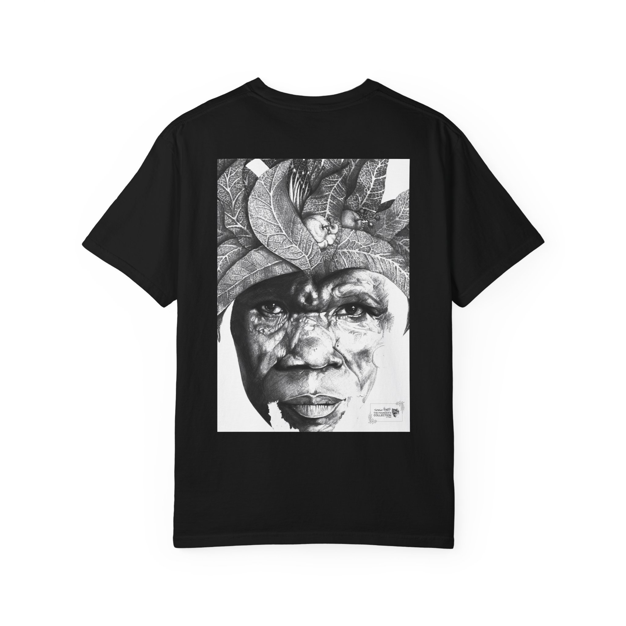 Portrait Graphic T-Shirt — Monochrome Tribal Face Art Tee - Image 50