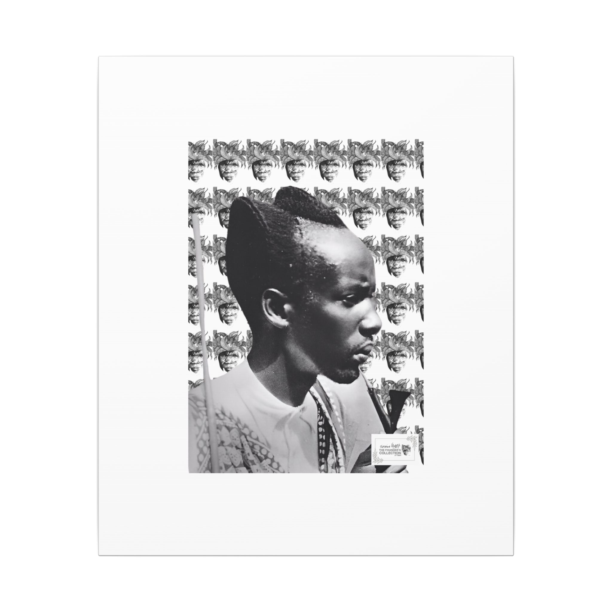 Matte Canvas Print — Black & White Portrait Art (Stretched) - Image 193