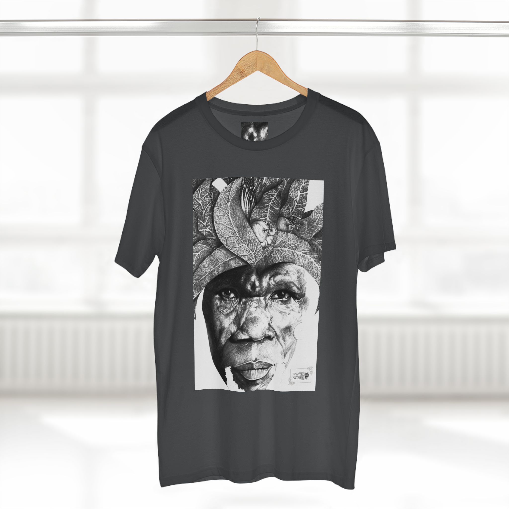 Portrait Tee — Monochrome Tribal Face Art Graphic T-Shirt - Image 40