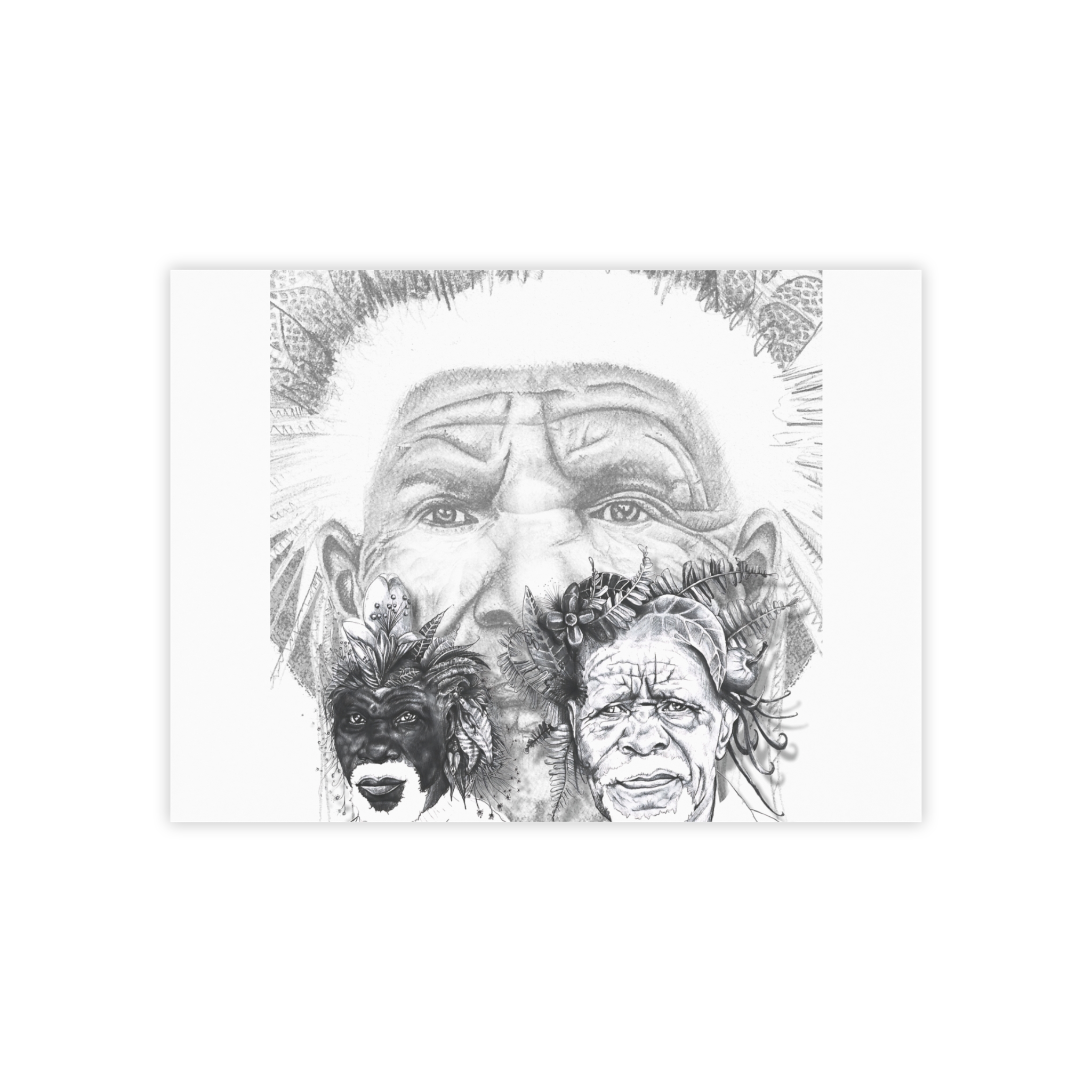 Post-it Note Pad — Pencil Portrait of Indigenous Elders (Sketch Art Sticky Notes) - Image 5