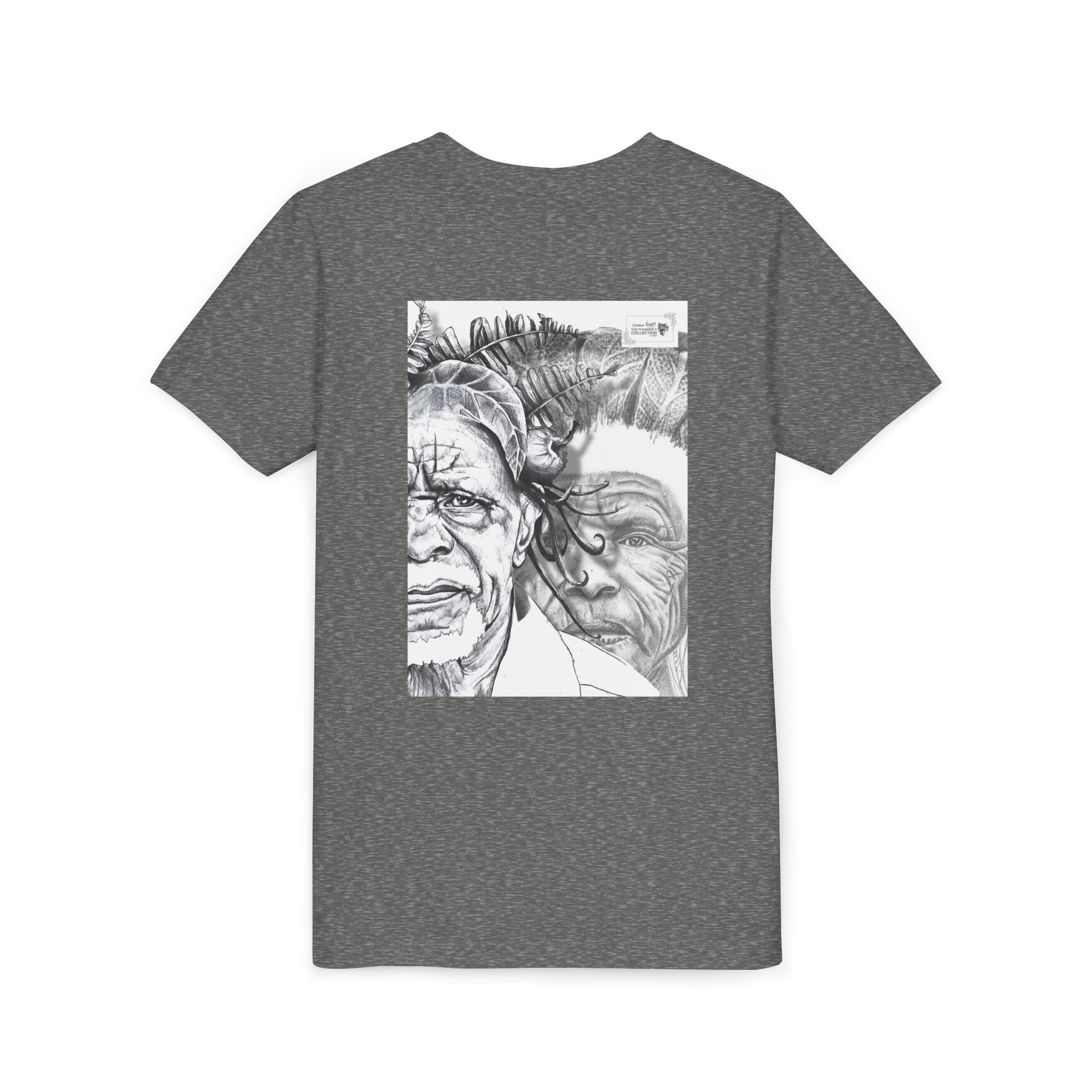 Youth Tee – Monochrome Dual-Face Sketch Graphic - Image 16