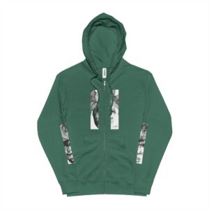 Marble Portrait Zip-Up Hoodie
