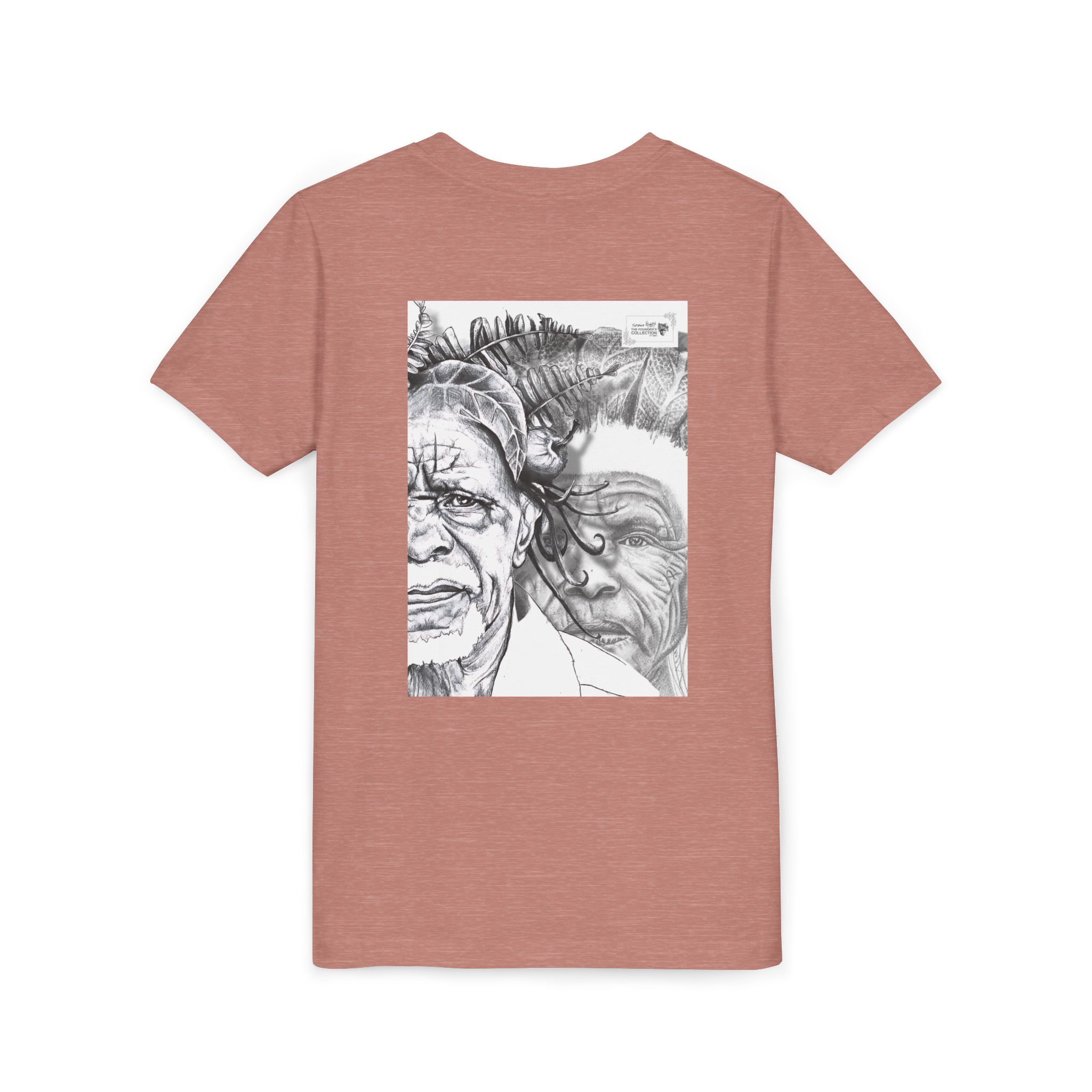 Youth Tee – Monochrome Dual-Face Sketch Graphic - Image 12