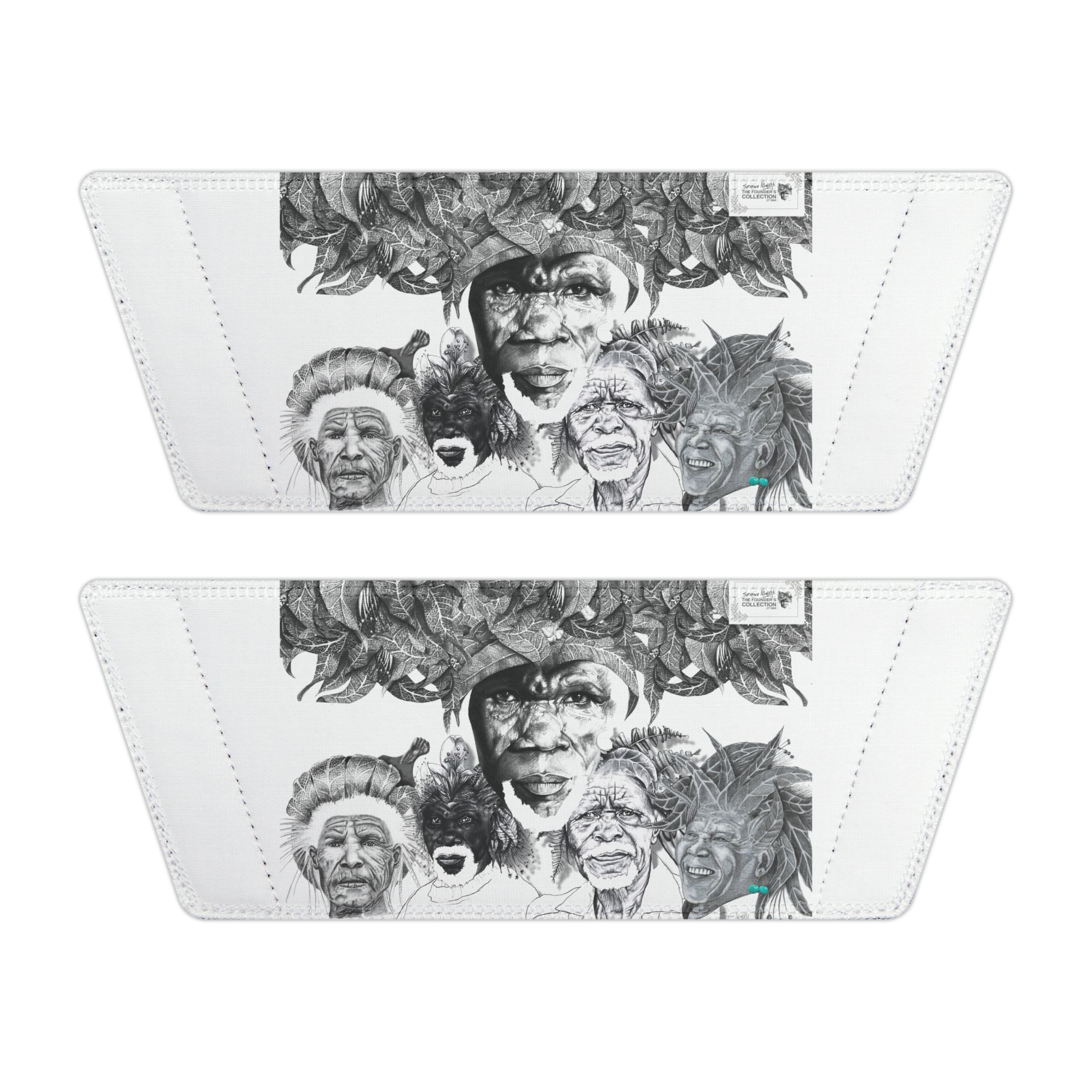 Men's Slide Sandals with Removable Strap — Monochrome Animal Portrait Print - Image 8