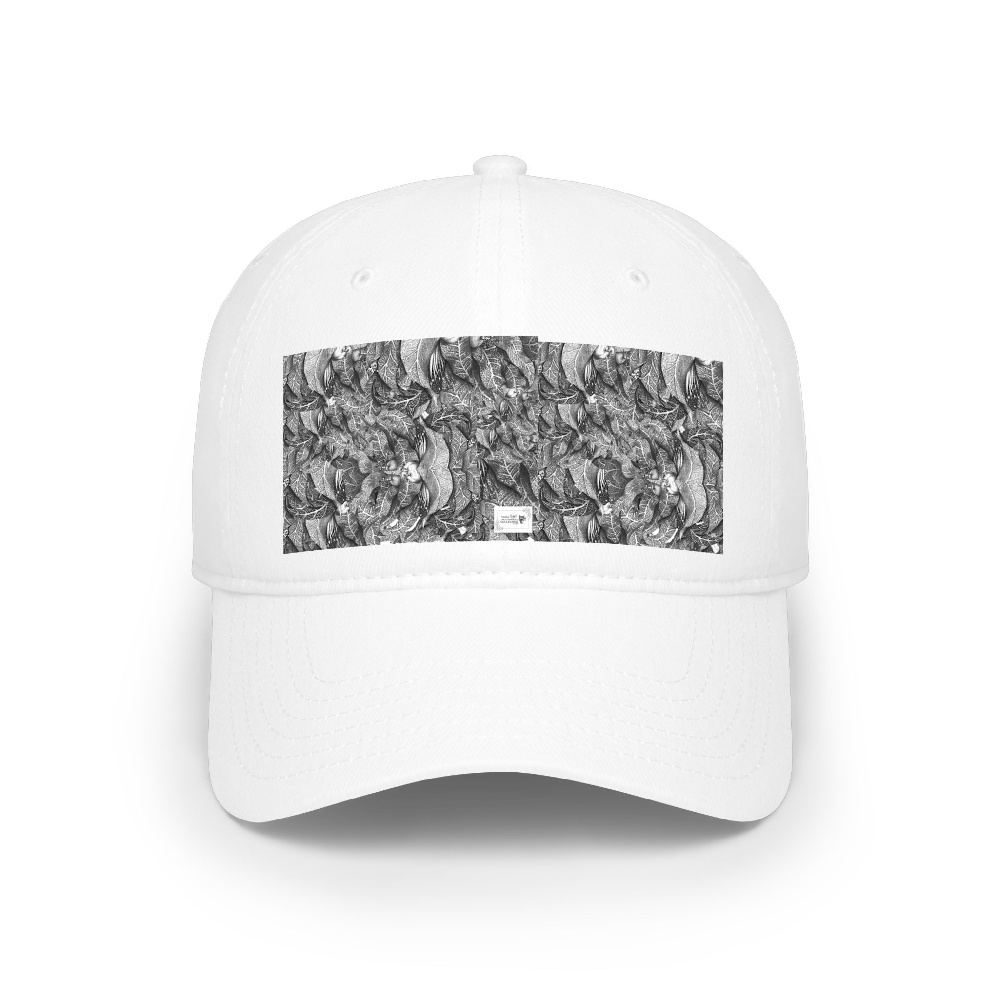 Low Profile Baseball Cap with Grayscale Marble Patch — Minimalist Streetwear Hat - Image 25