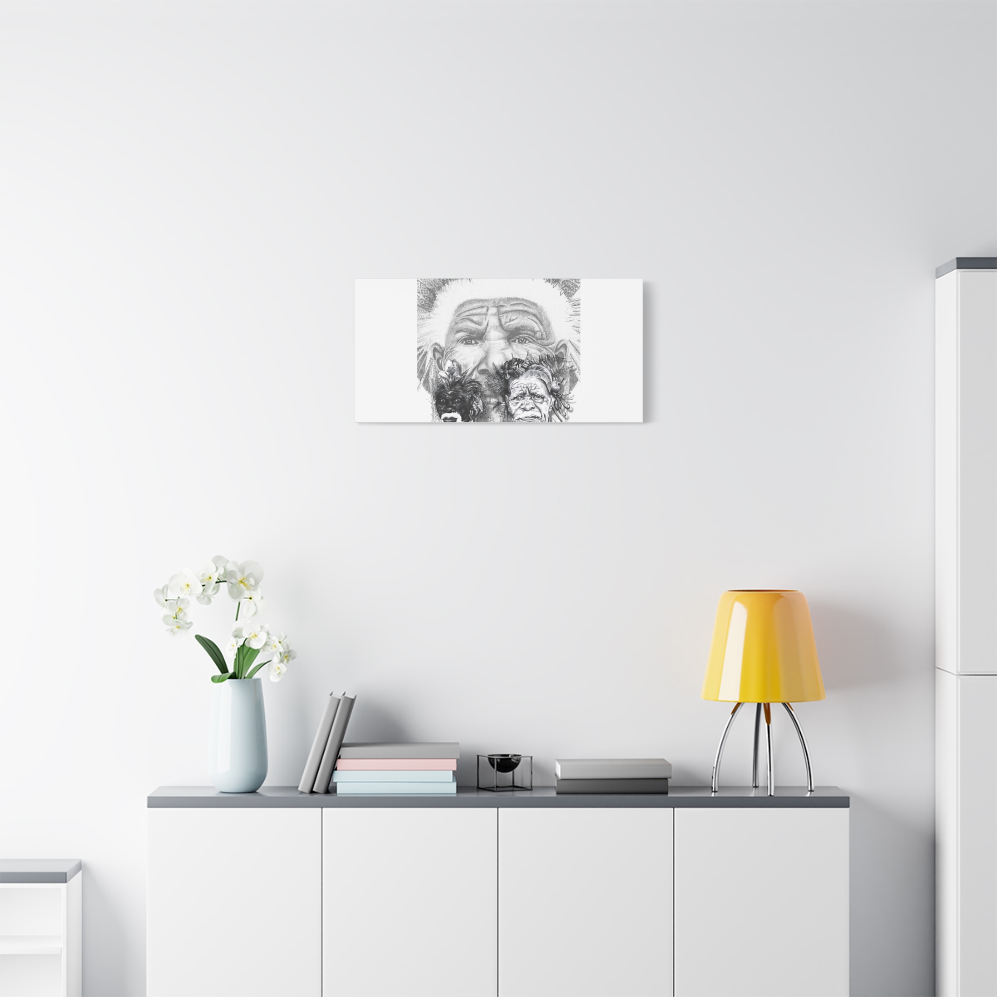 Tribal Ancestor Portrait Canvas Print — Stretched Matte Wall Art - Image 43