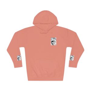 Marble Pocket Graphic Hoodie — Coral Streetwear Pullover
