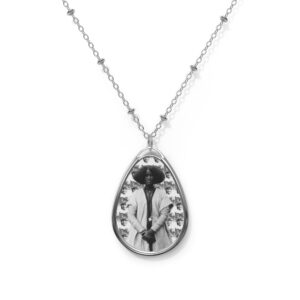 Vintage Photo Oval Necklace — Personalized Memorial Teardrop Pendant