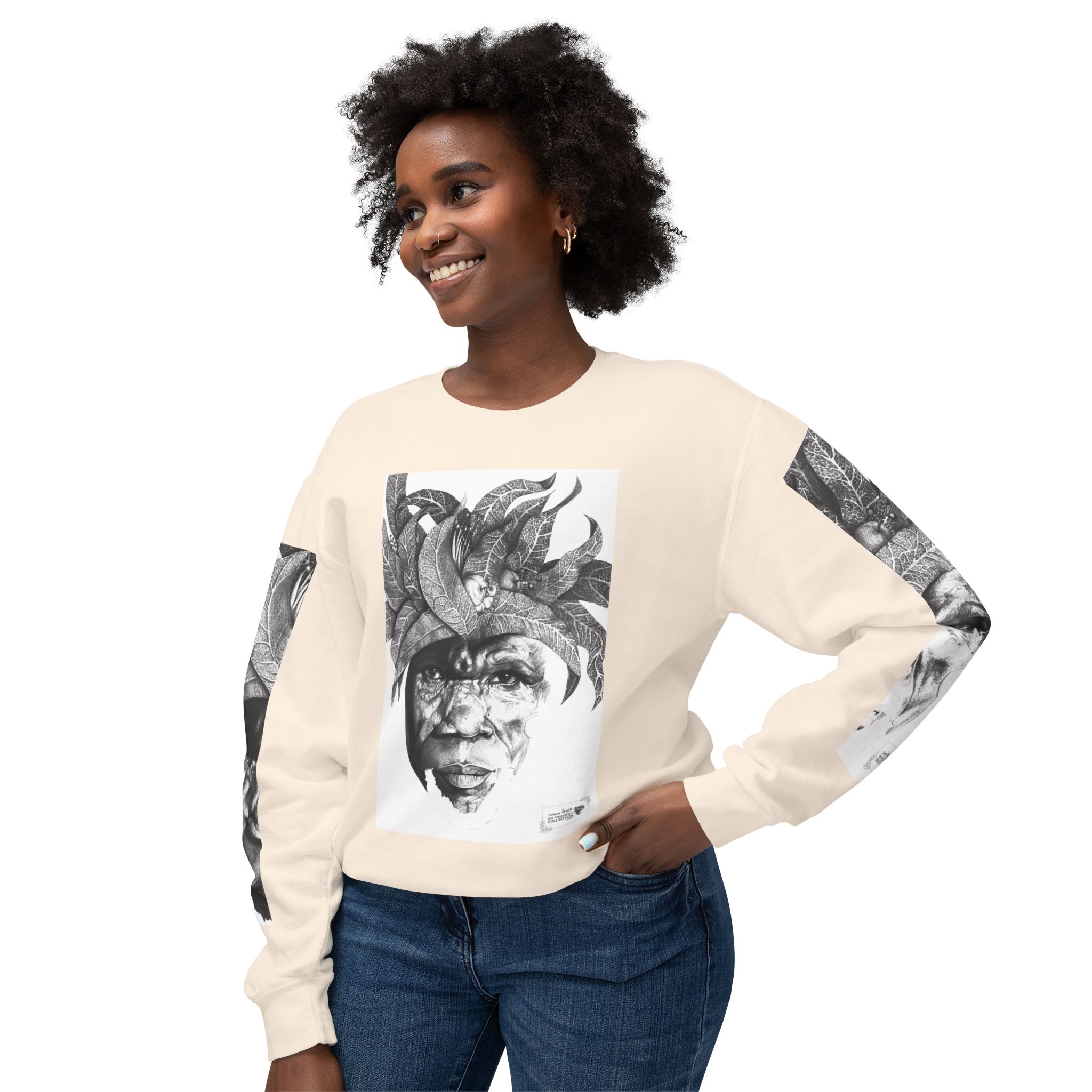 The Original Sunman: Softness & Sustainable Vision - Unisex Lightweight Crewneck Sweatshirt - By Siphiwe Ngwenya - Image 7