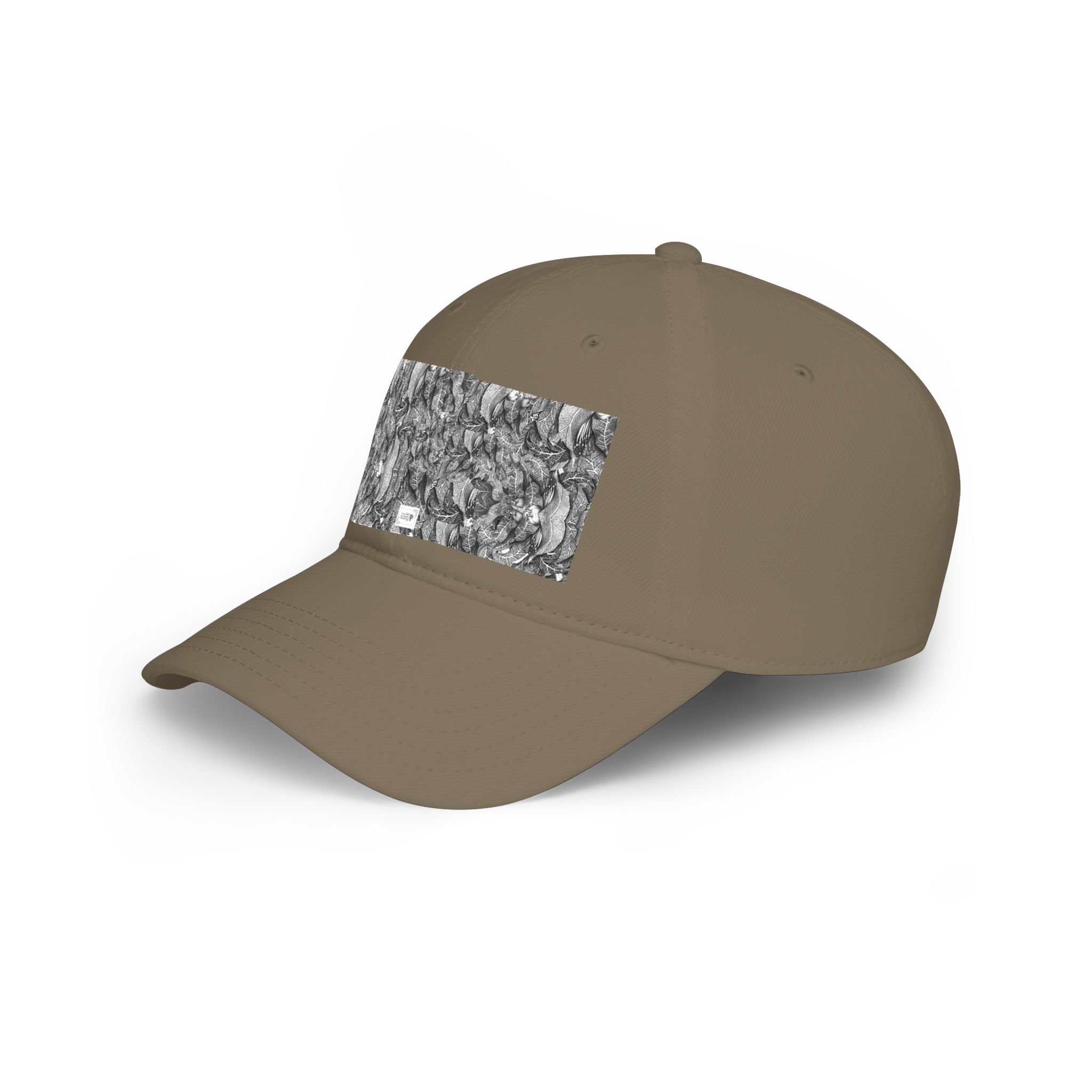 Low Profile Baseball Cap with Grayscale Marble Patch — Minimalist Streetwear Hat - Image 11
