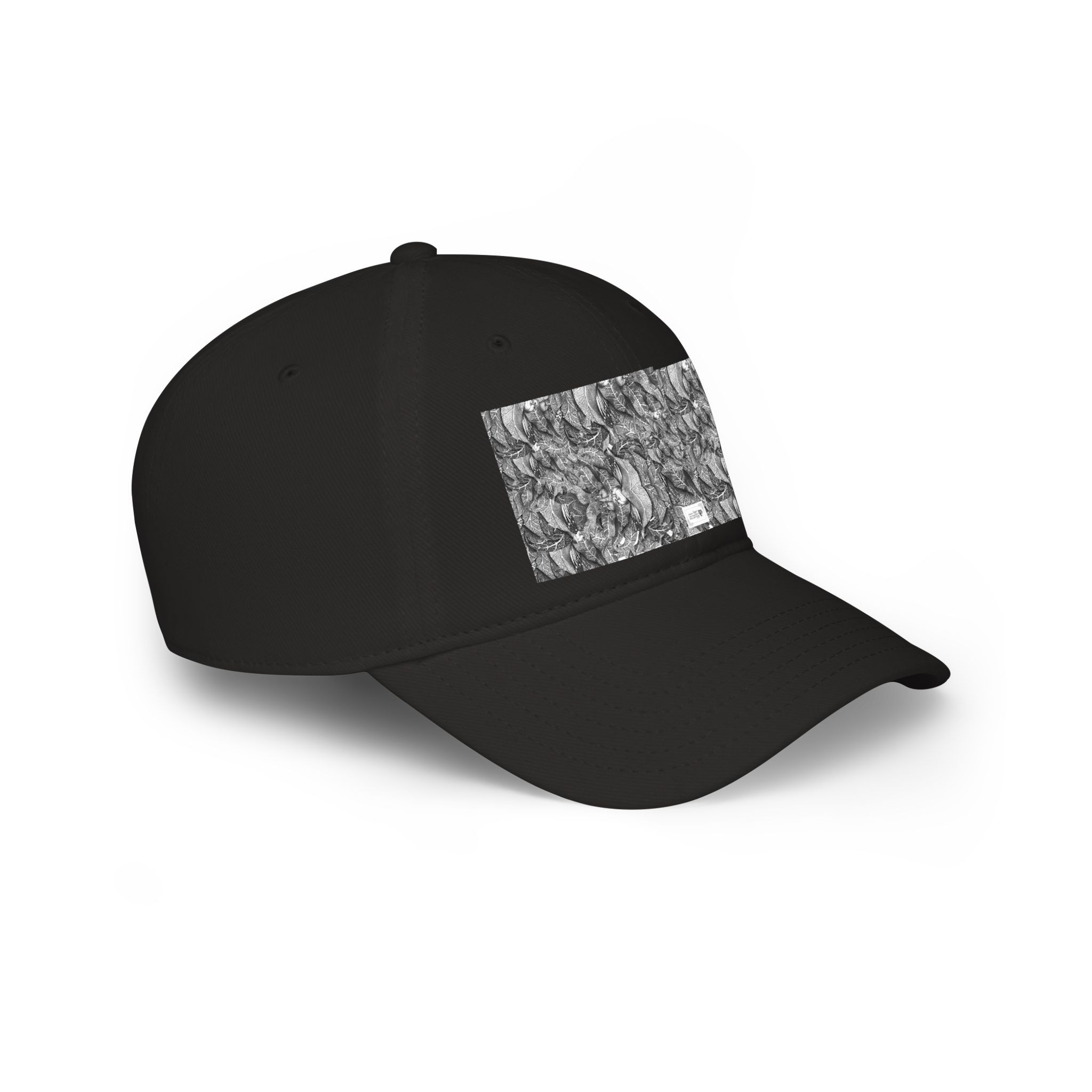 Low Profile Baseball Cap with Grayscale Marble Patch — Minimalist Streetwear Hat - Image 8