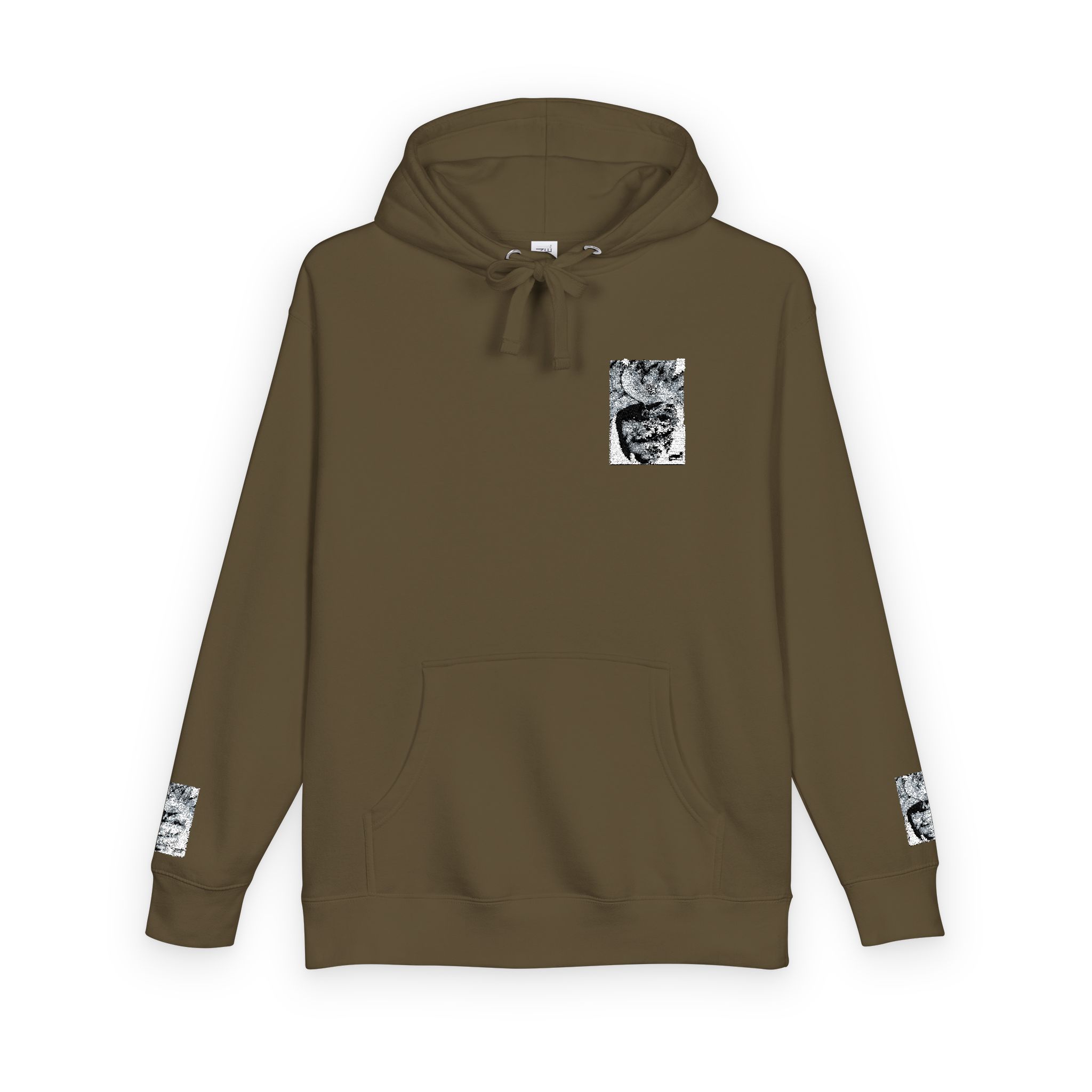 Marble Pocket Graphic Hoodie — Coral Streetwear Pullover - Image 14