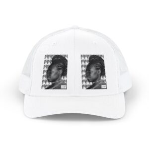 Trucker Cap — Vintage Black Profile Photo Print