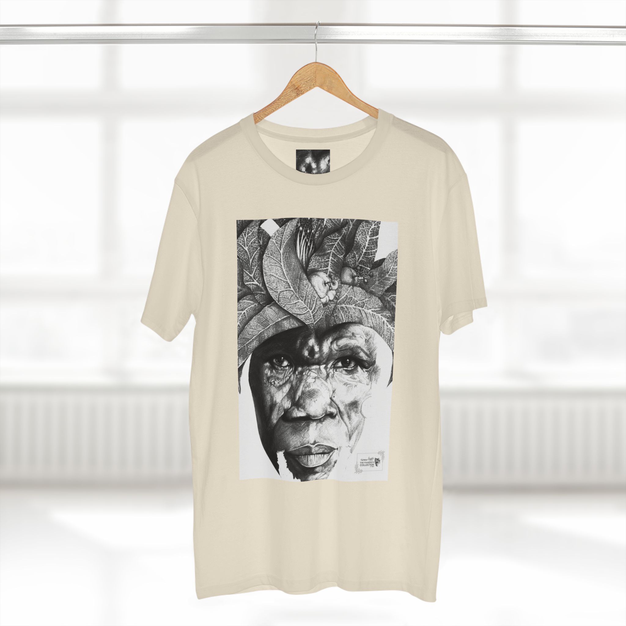 Portrait Tee — Monochrome Tribal Face Art Graphic T-Shirt - Image 16