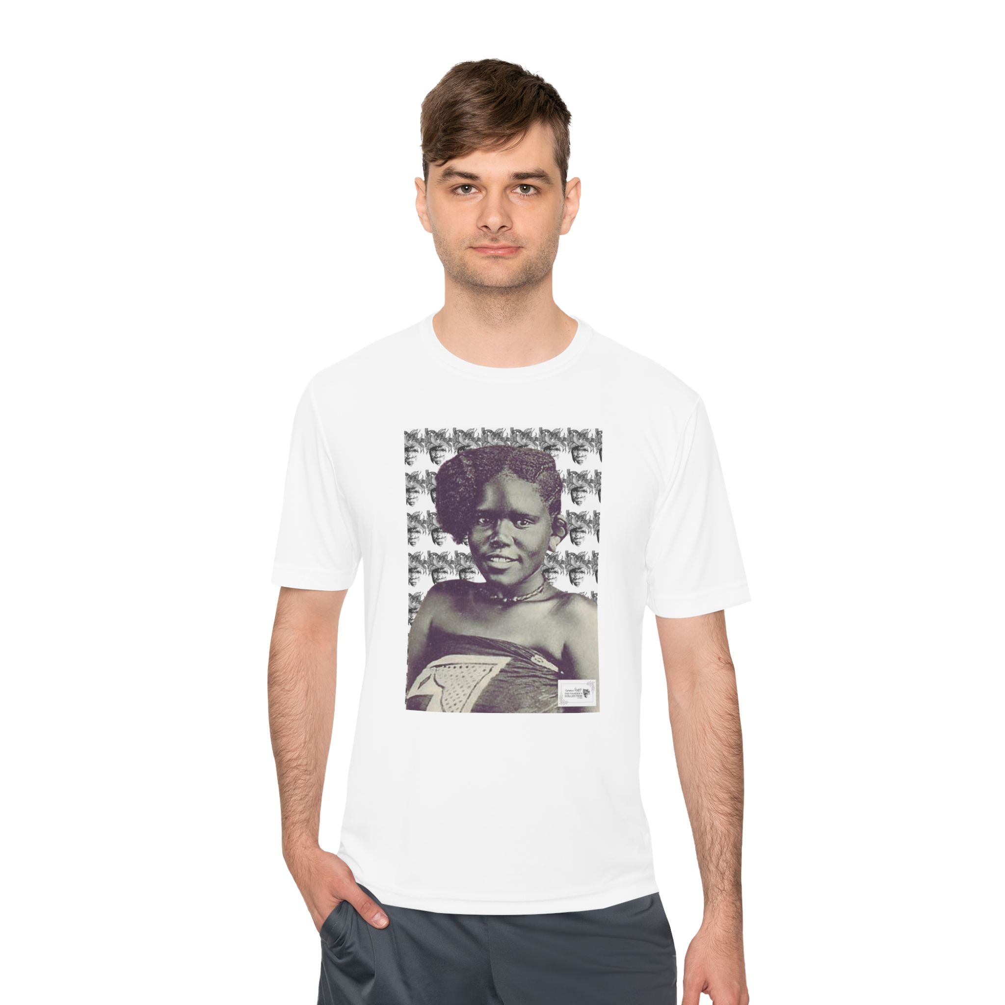 Graphic Tee — Vintage Portrait Black & White Photo Print - Image 3