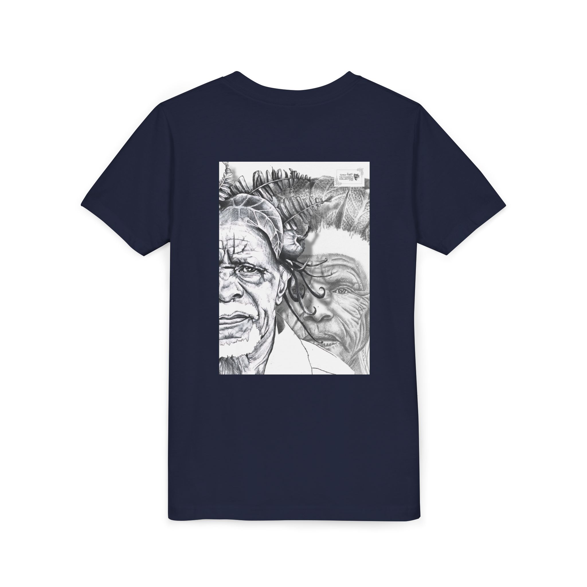 Youth Tee – Monochrome Dual-Face Sketch Graphic - Image 80