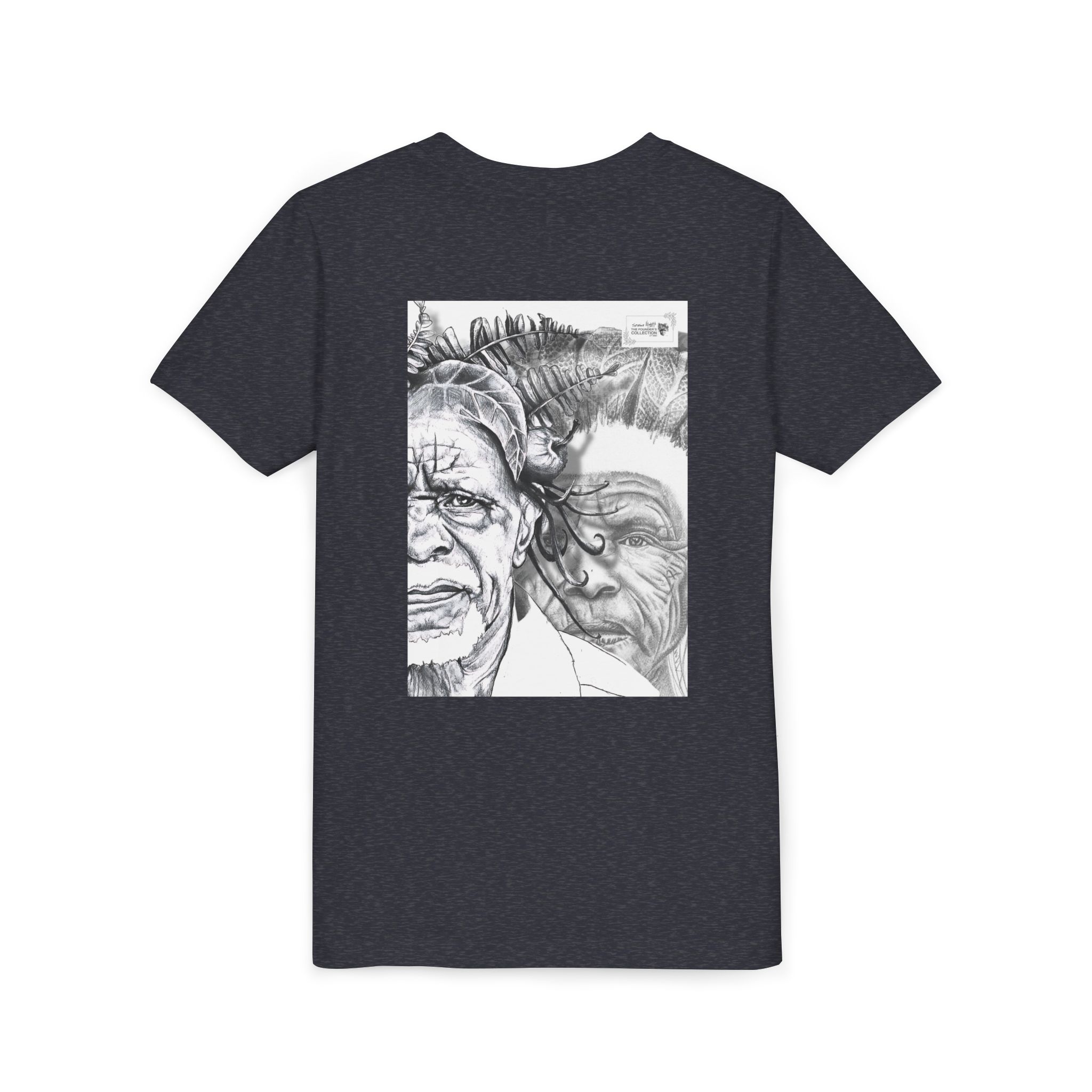 Youth Tee – Monochrome Dual-Face Sketch Graphic - Image 76
