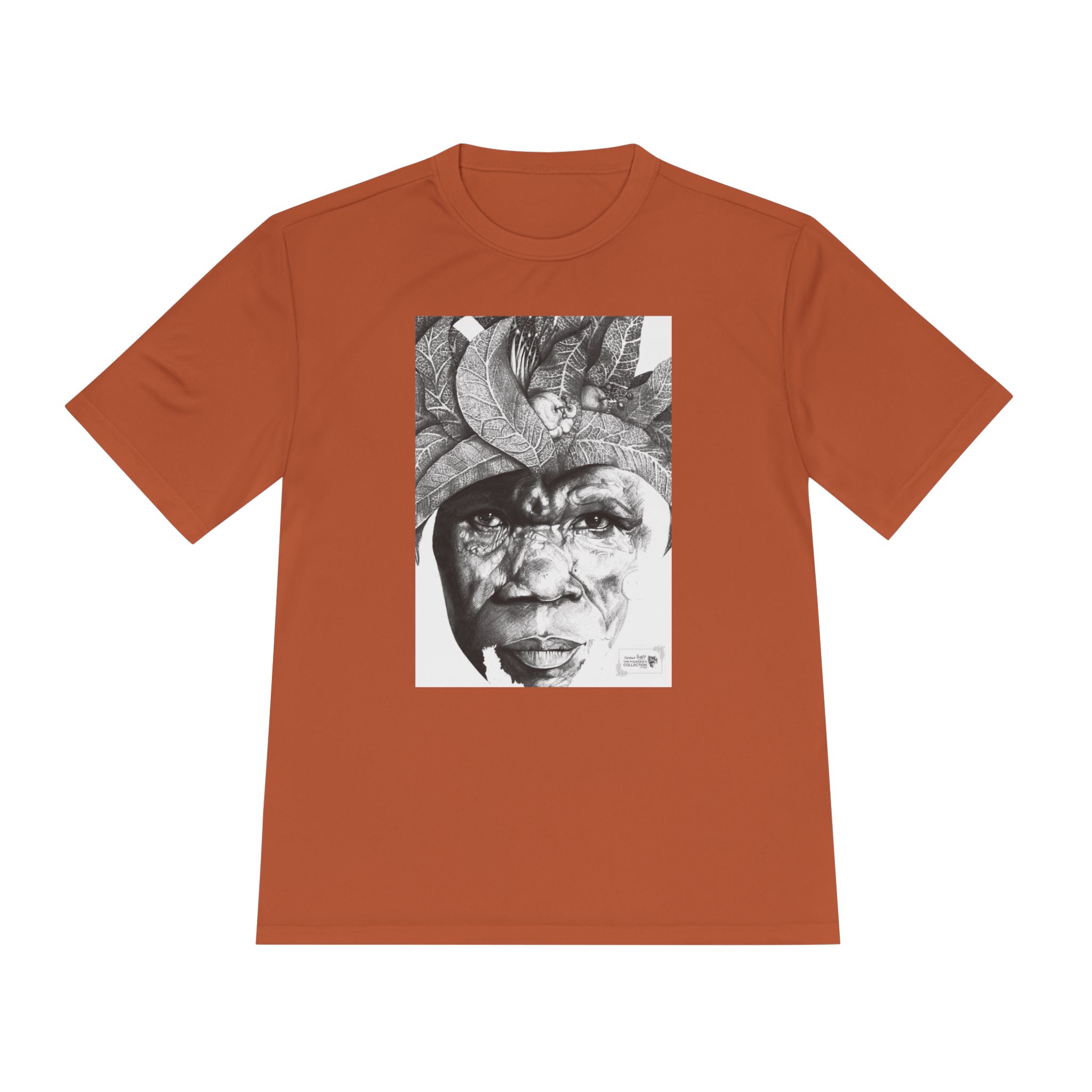 Portrait Graphic Tee — Tribal Headdress Black & White Art - Image 25
