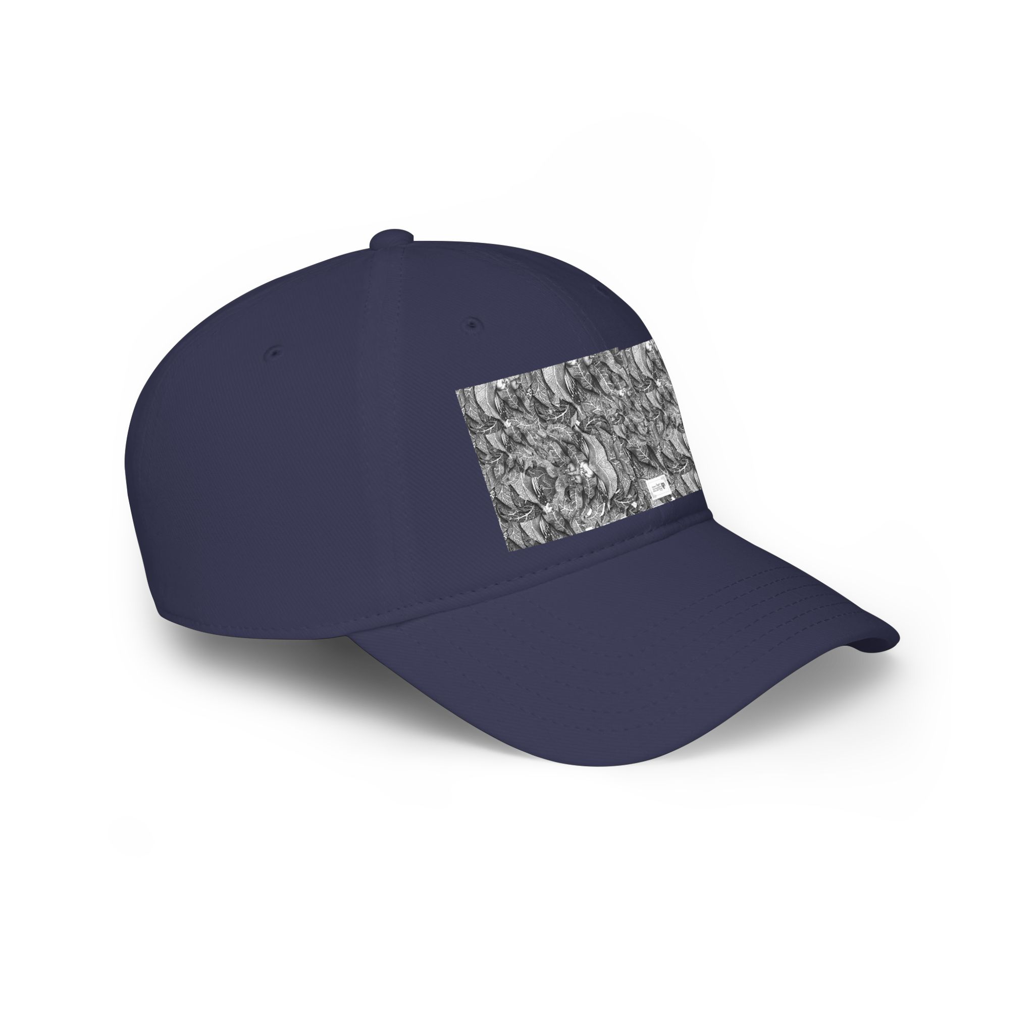 Low Profile Baseball Cap with Grayscale Marble Patch — Minimalist Streetwear Hat - Image 24