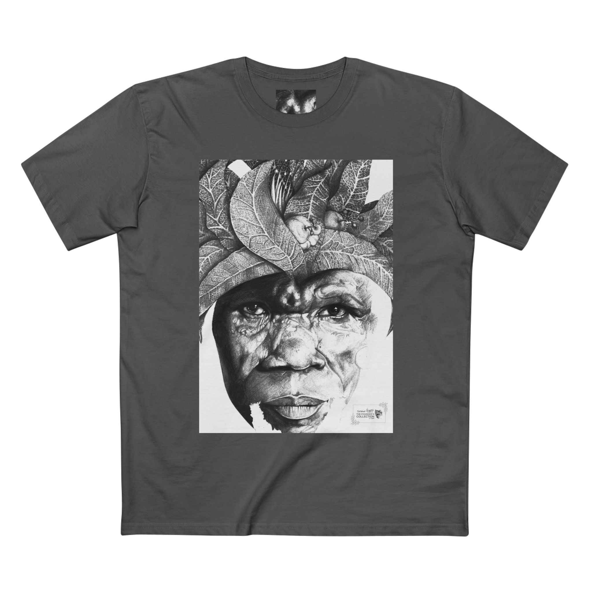 Portrait Tee — Monochrome Tribal Face Art Graphic T-Shirt - Image 37