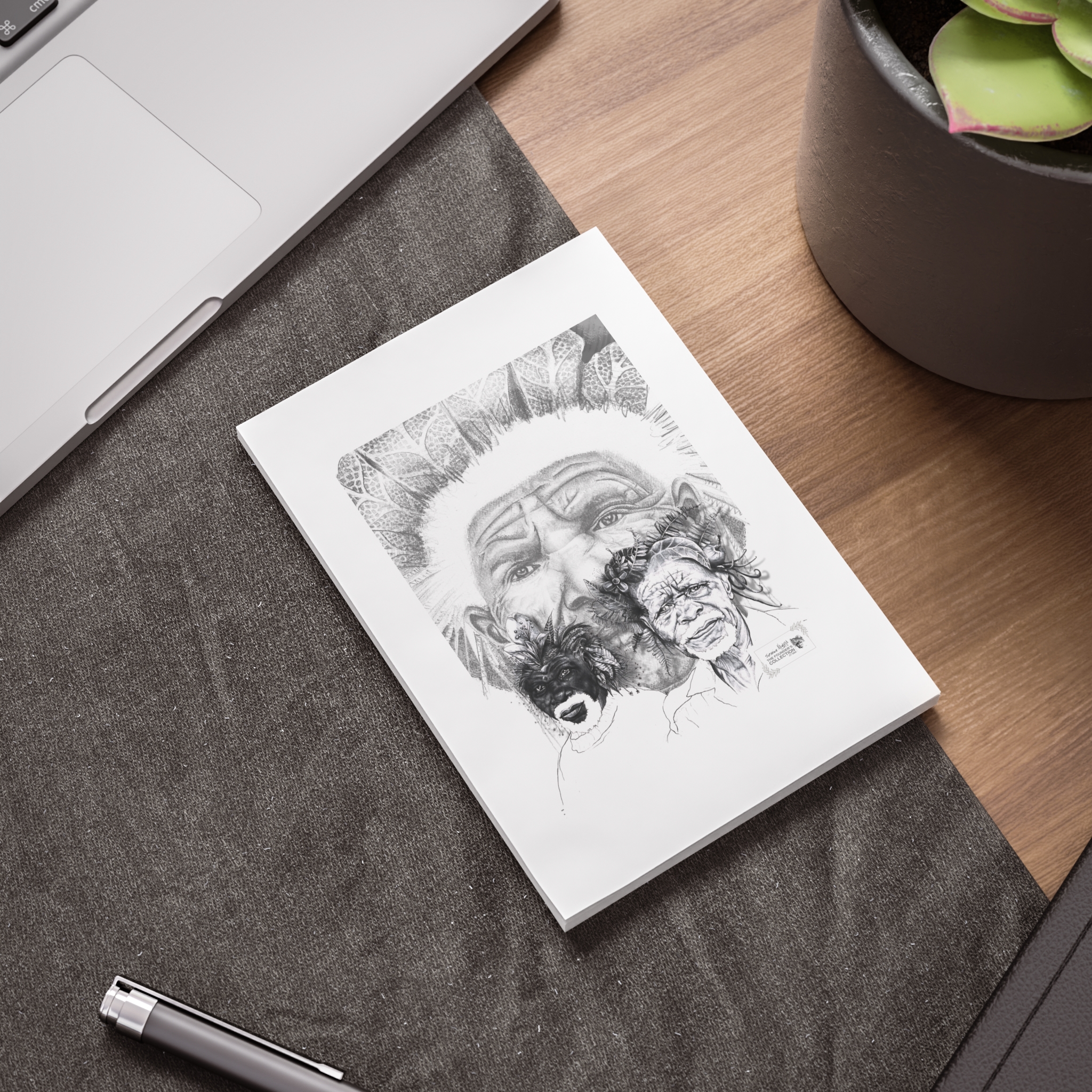 Post-it Note Pad — Pencil Portrait of Indigenous Elders (Sketch Art Sticky Notes) - Image 15