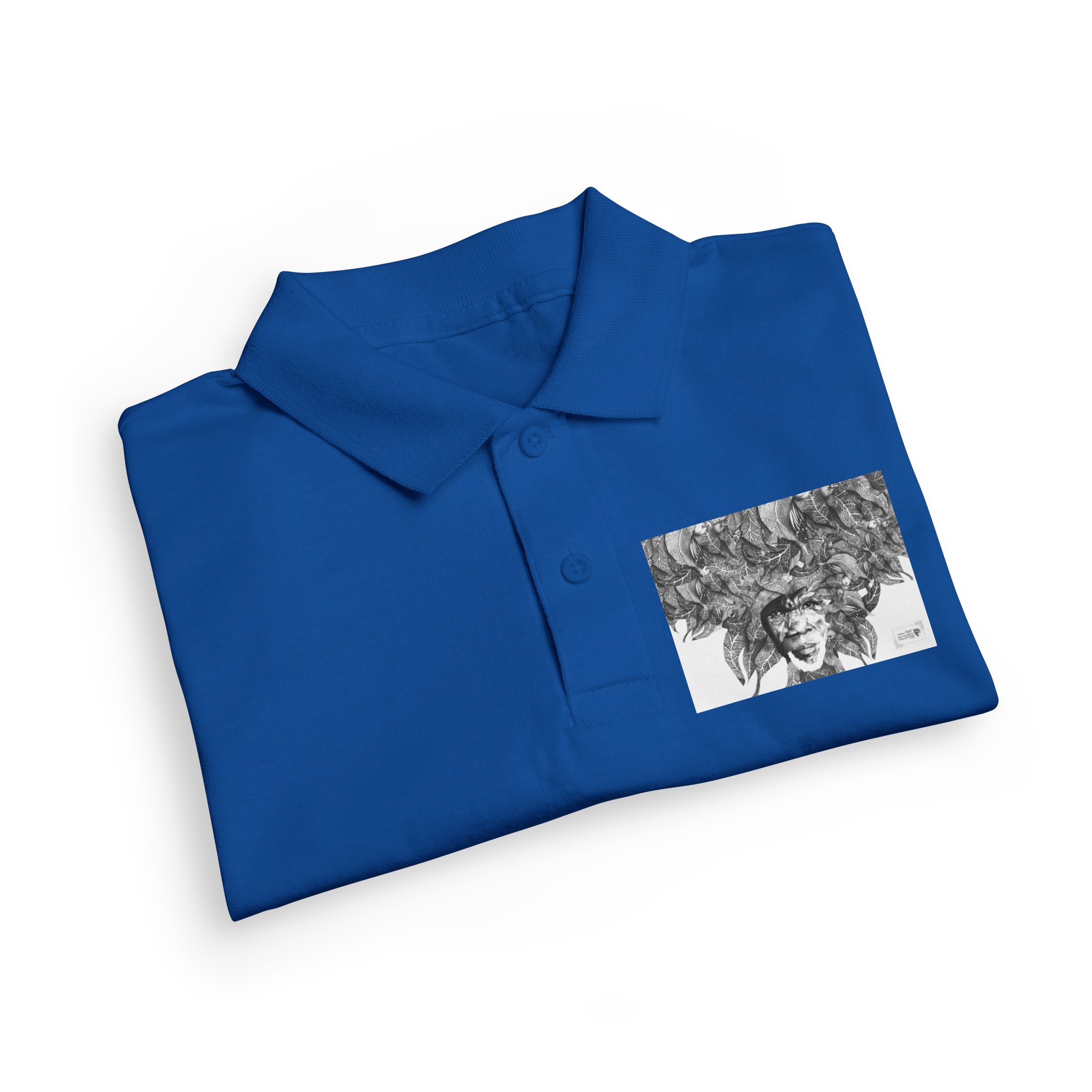 Youth Polo Shirt – Black & White Afro Girl Art Print - Image 31