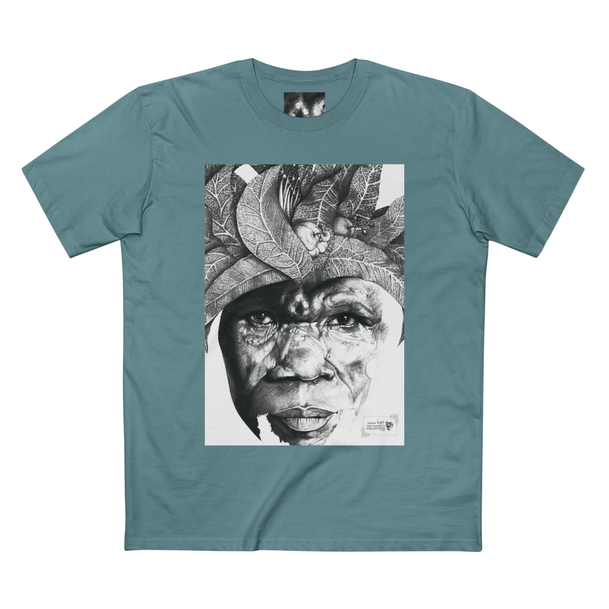 Portrait Tee — Monochrome Tribal Face Art Graphic T-Shirt - Image 45