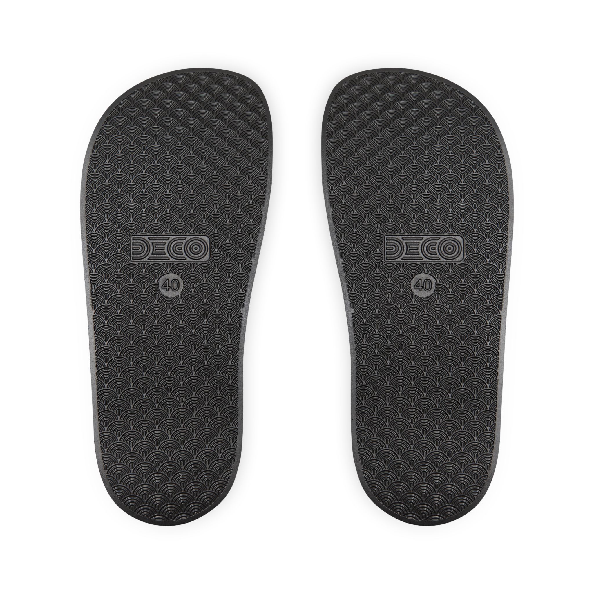 Men's Slide Sandals with Removable Strap — Monochrome Animal Portrait Print - Image 6