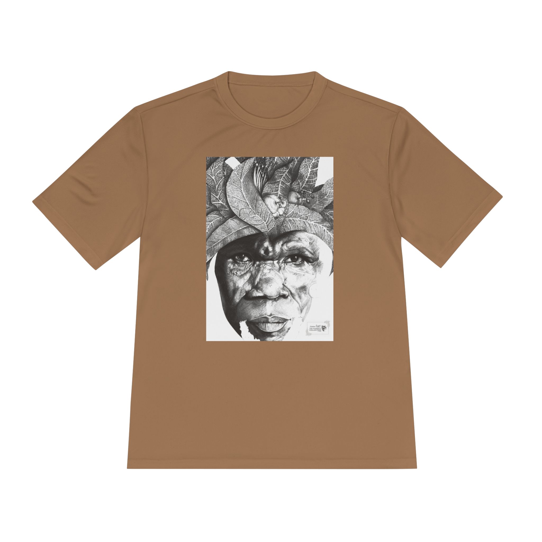 Portrait Graphic Tee — Tribal Headdress Black & White Art - Image 29