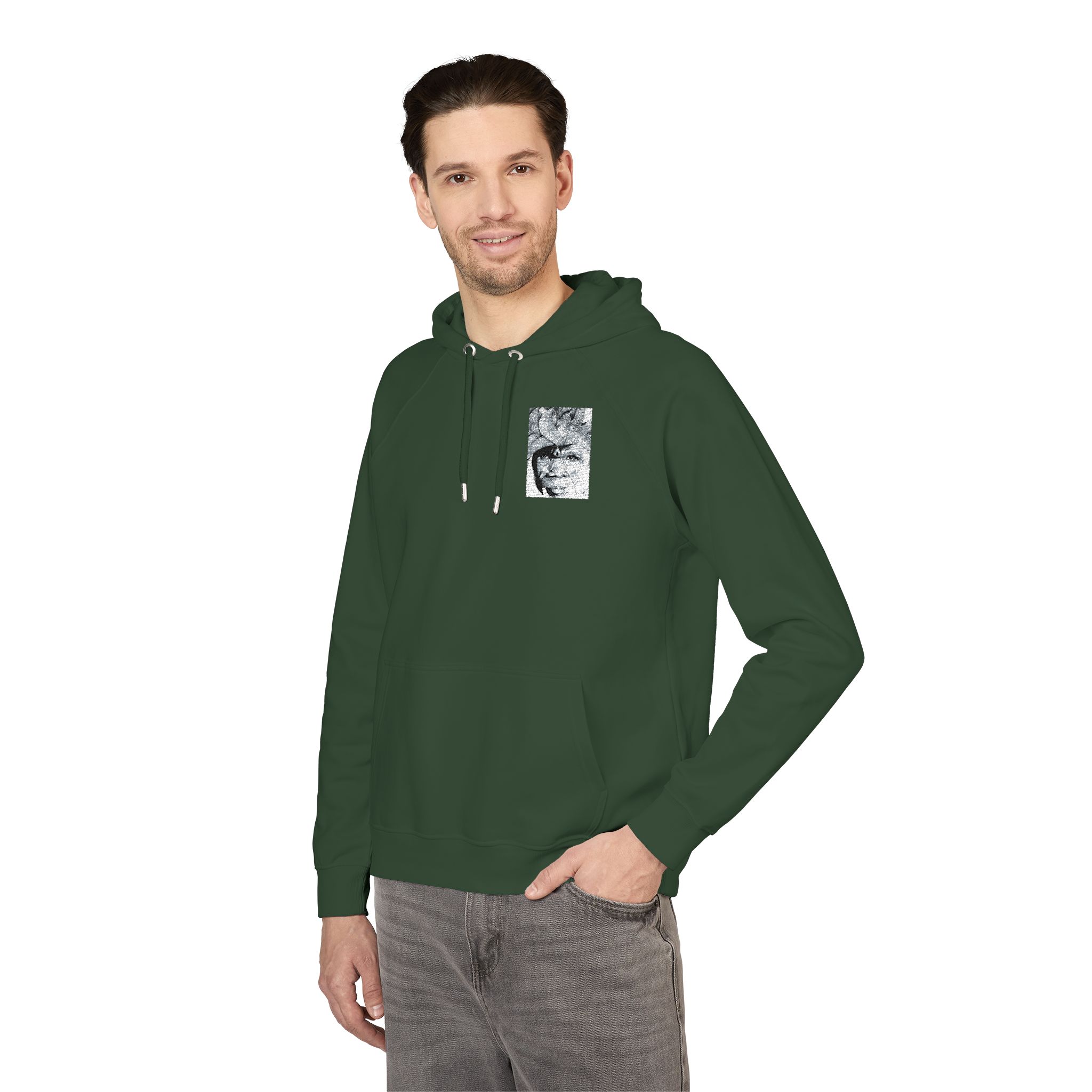 Unisex Eco Raglan Hoodie (Embroidery) - Image 16