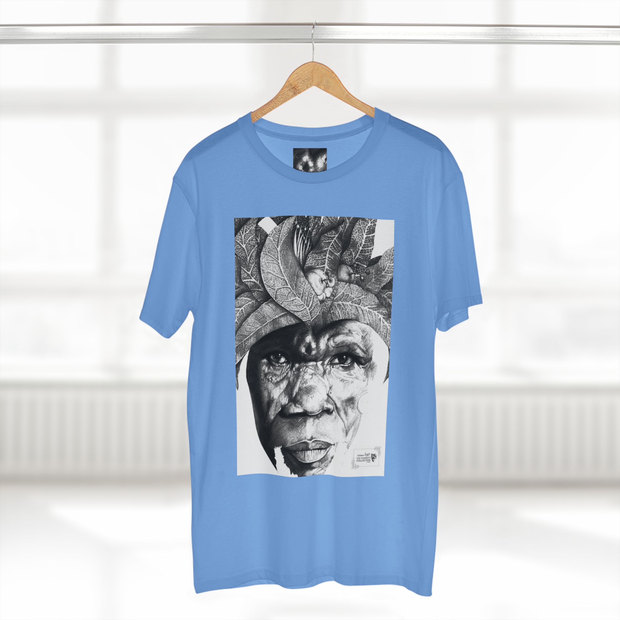 Portrait Tee — Monochrome Tribal Face Art Graphic T-Shirt - Image 52