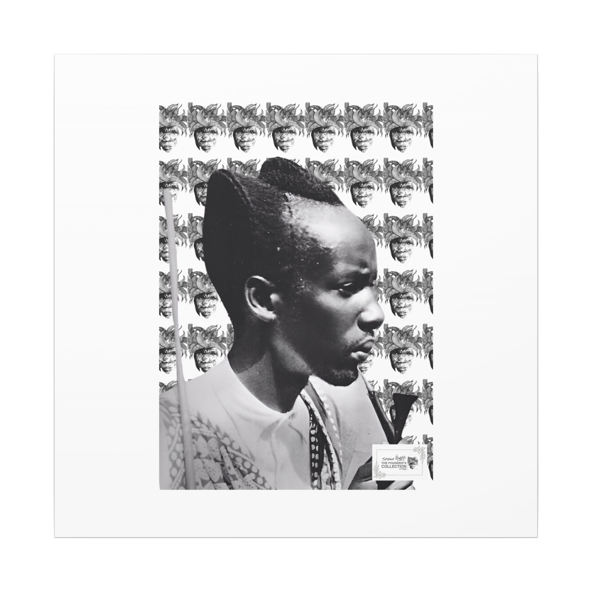 Matte Canvas Print — Black & White Portrait Art (Stretched) - Image 73
