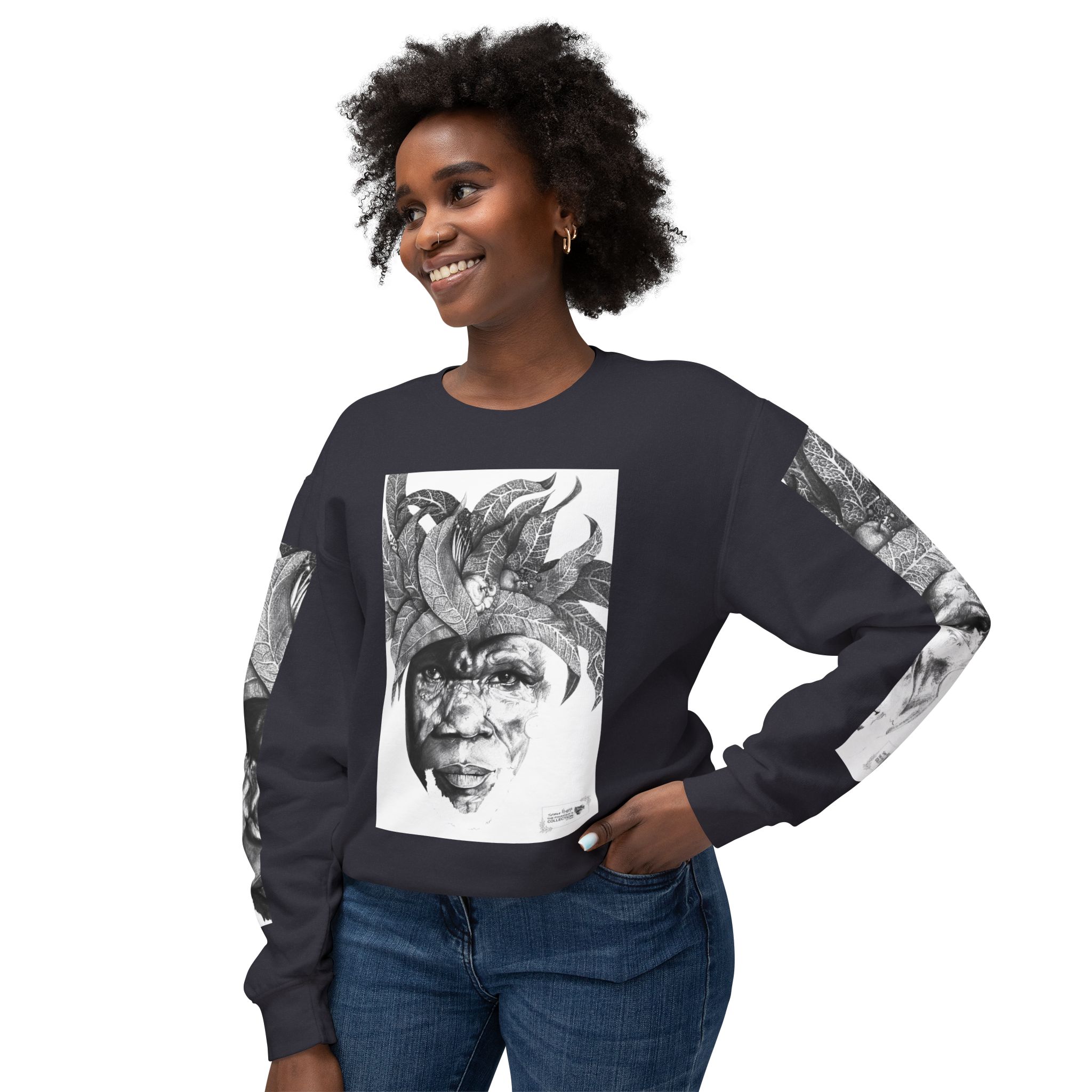 The Original Sunman: Softness & Sustainable Vision - Unisex Lightweight Crewneck Sweatshirt - By Siphiwe Ngwenya - Image 47