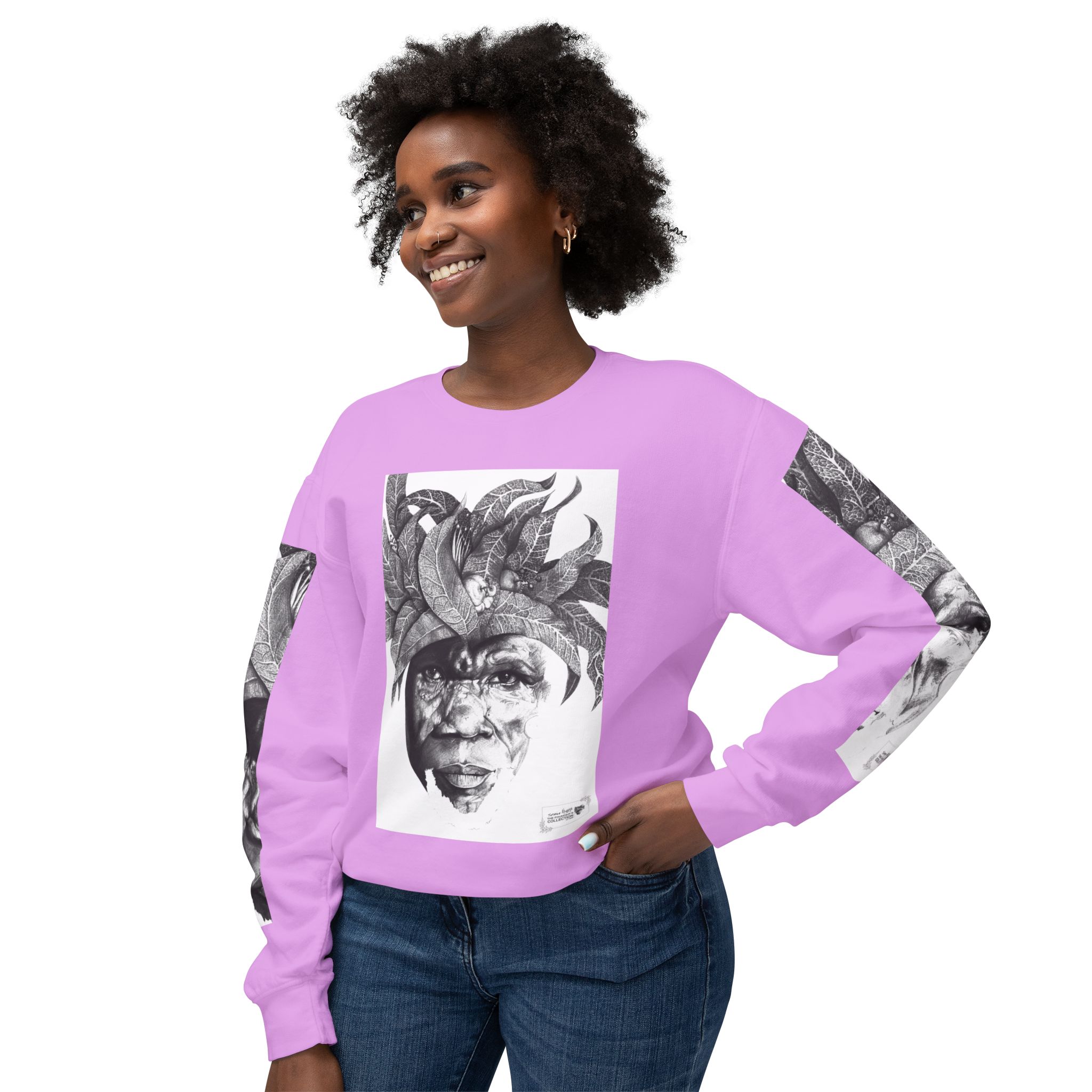 The Original Sunman: Softness & Sustainable Vision - Unisex Lightweight Crewneck Sweatshirt - By Siphiwe Ngwenya - Image 51