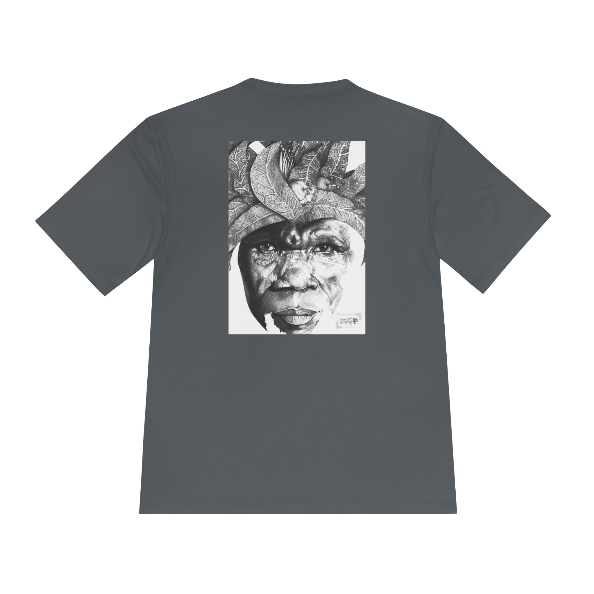 Portrait Graphic Tee — Tribal Headdress Black & White Art - Image 14