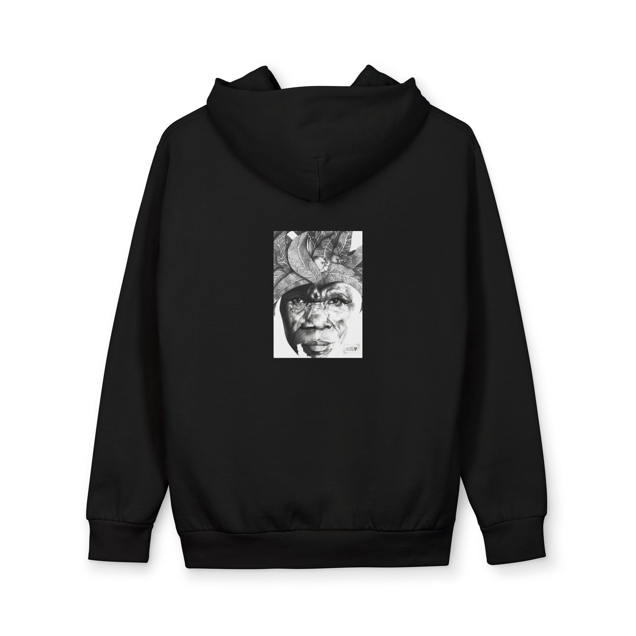 Artistic Face Hoodie — Black & White Surreal Portrait Pullover - Image 8