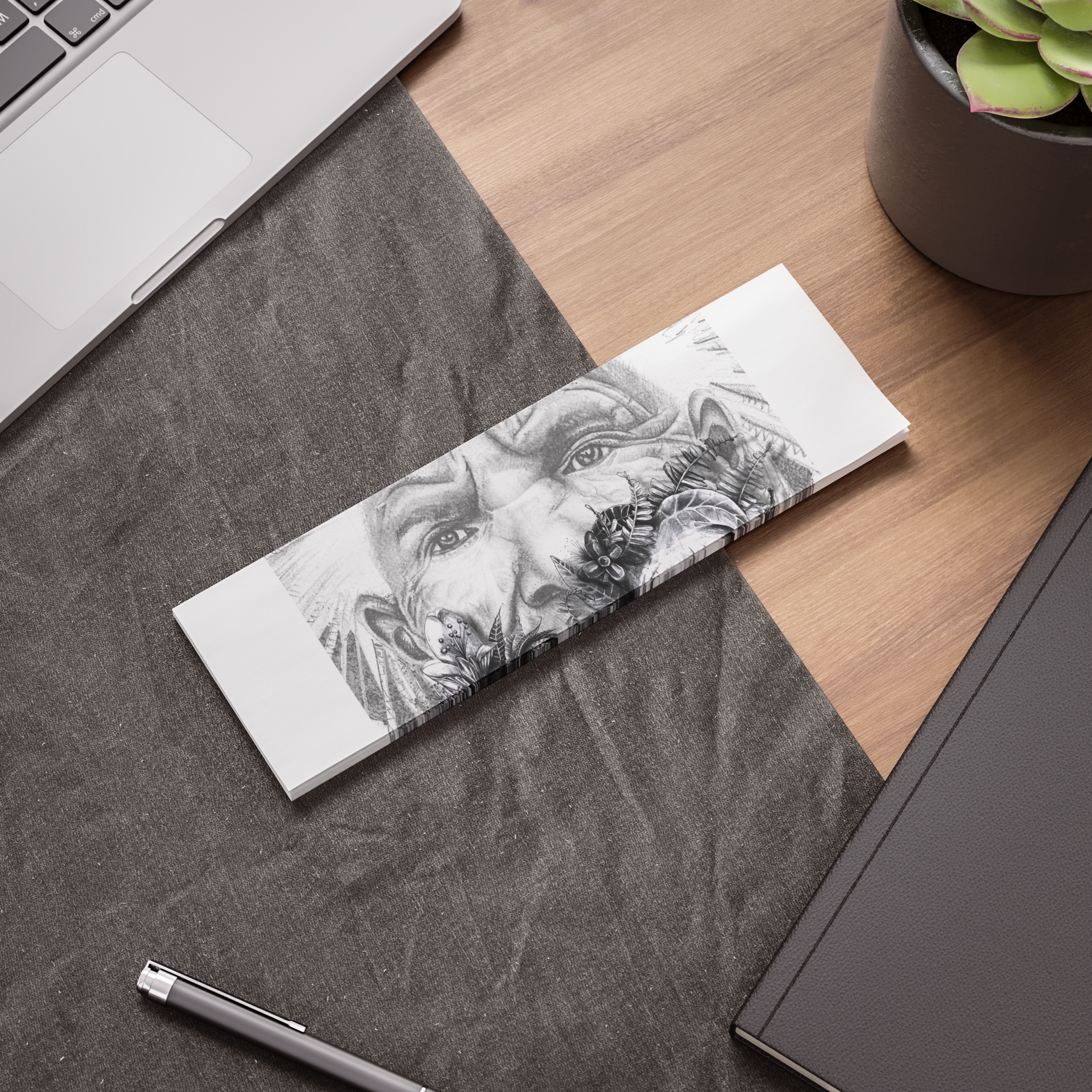 Post-it Note Pad — Pencil Portrait of Indigenous Elders (Sketch Art Sticky Notes) - Image 23