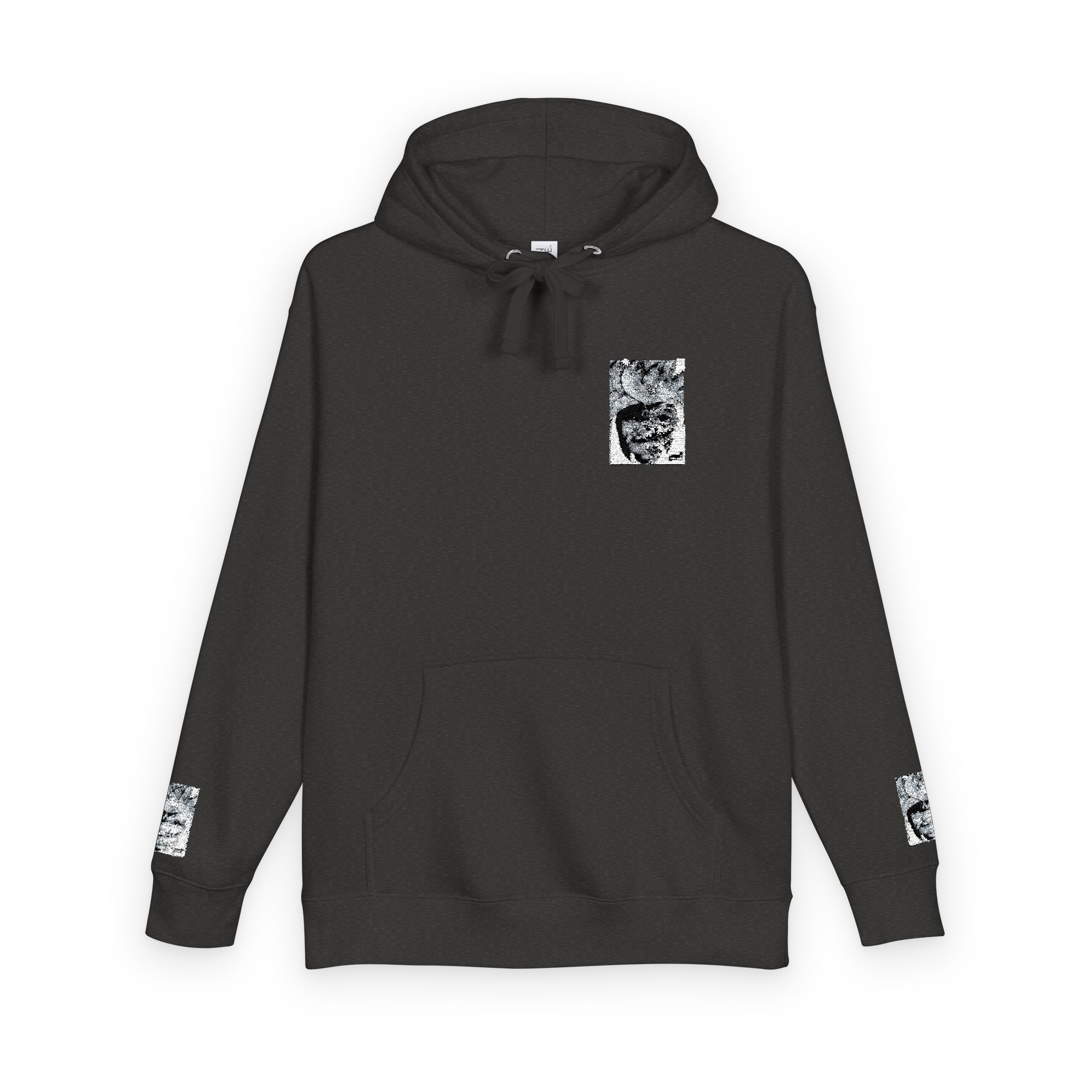 Marble Pocket Graphic Hoodie — Coral Streetwear Pullover - Image 6