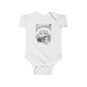 Infant Bodysuit with Vintage Sketch Portrait — Baby Graphic Onesie
