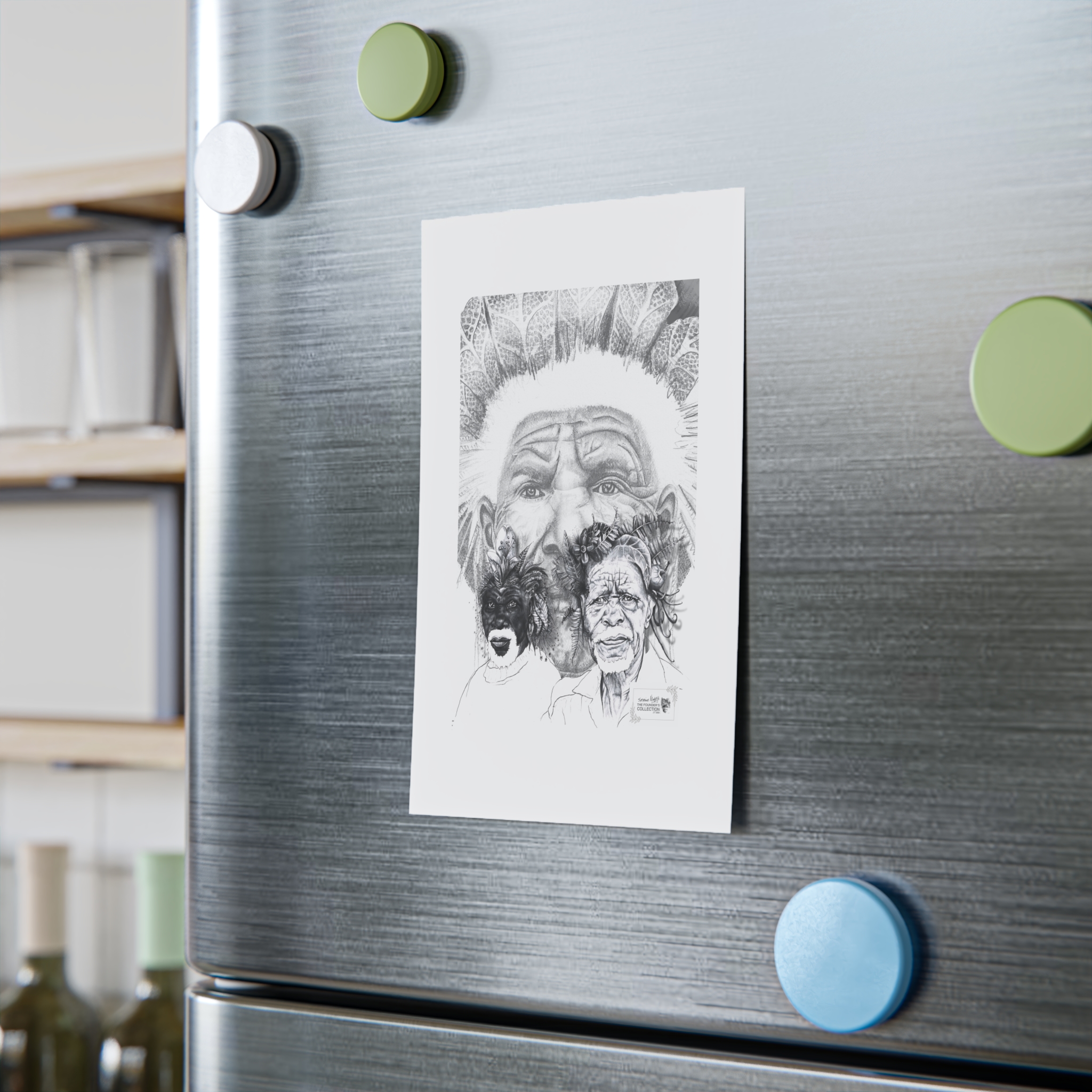 Post-it Note Pad — Pencil Portrait of Indigenous Elders (Sketch Art Sticky Notes) - Image 16