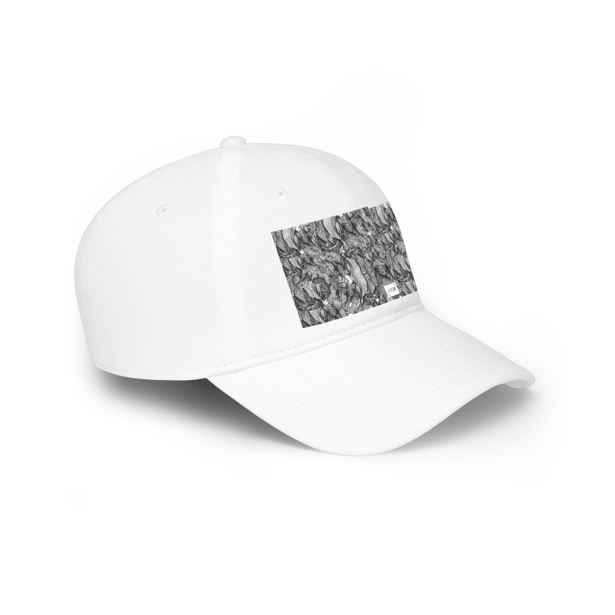 Low Profile Baseball Cap with Grayscale Marble Patch — Minimalist Streetwear Hat - Image 28
