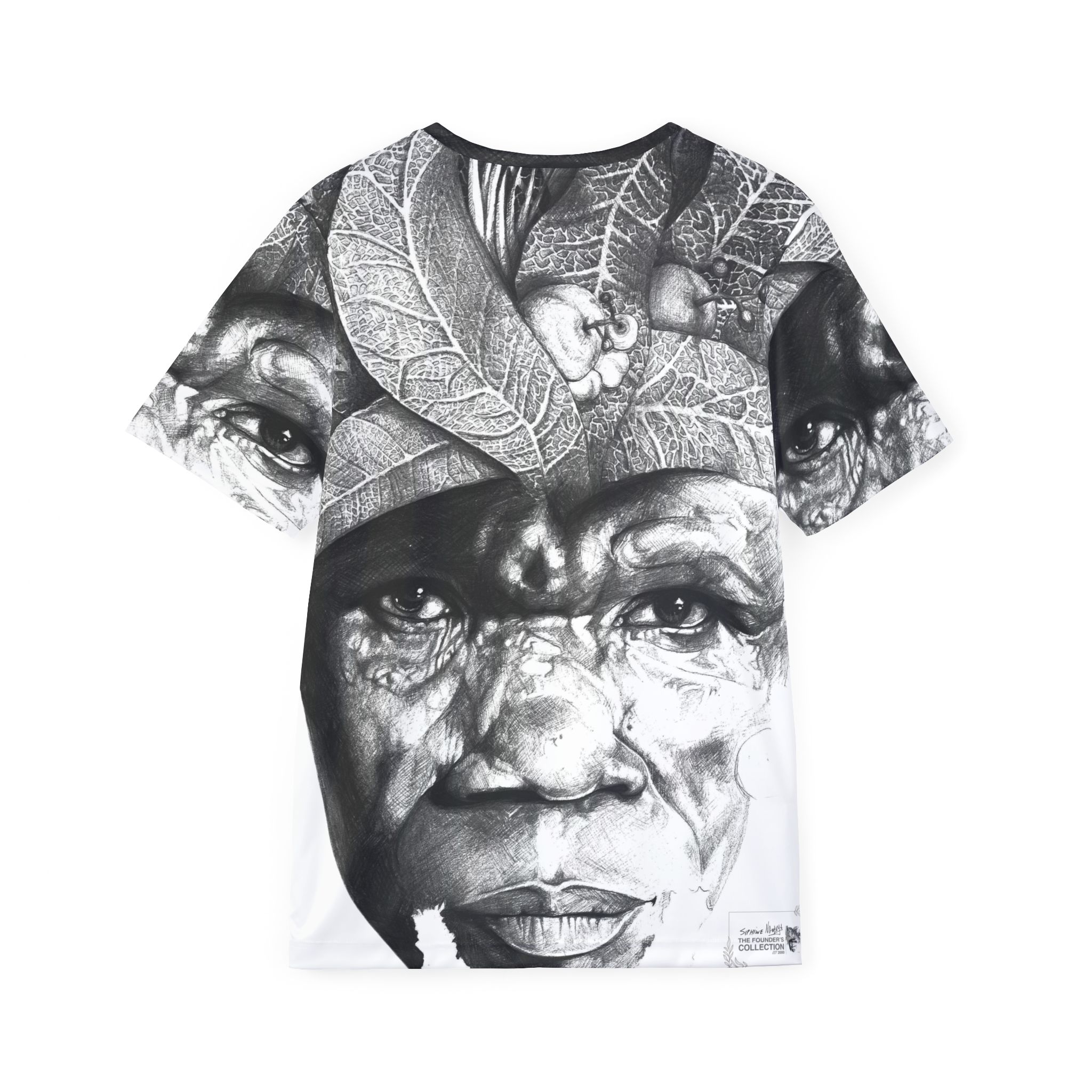 Portrait Graphic Jersey — Black & White Face Art All-Over Print - Image 2